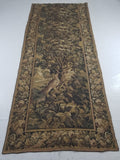 Vintage French Aubusson Style Jacquard Woven Bird in a Nature Tapestry 288x124cm