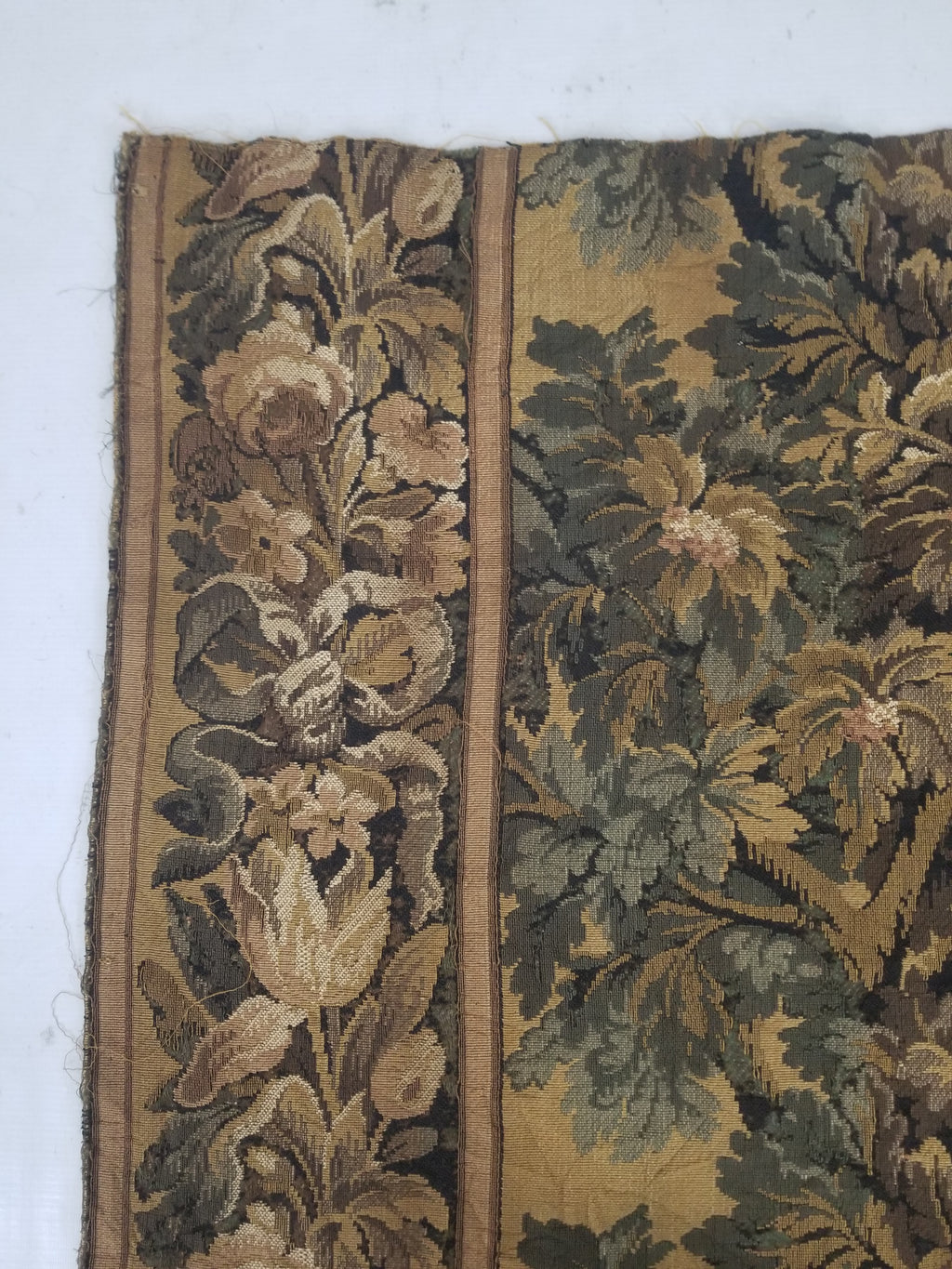 Vintage French Aubusson Style Jacquard Woven Bird in a Nature Tapestry 288x124cm