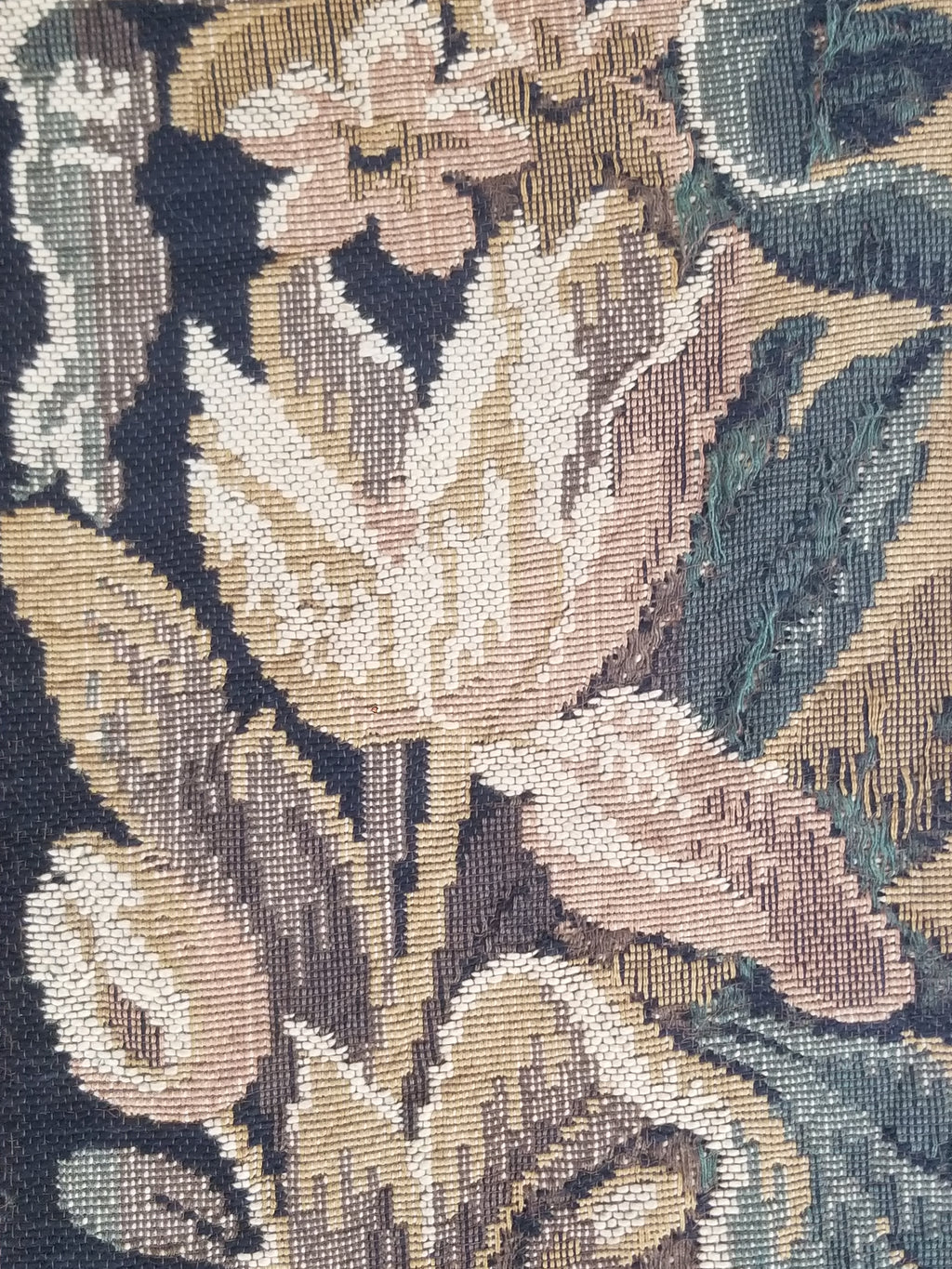 Vintage French Aubusson Style Jacquard Woven Bird in a Nature Tapestry 288x124cm