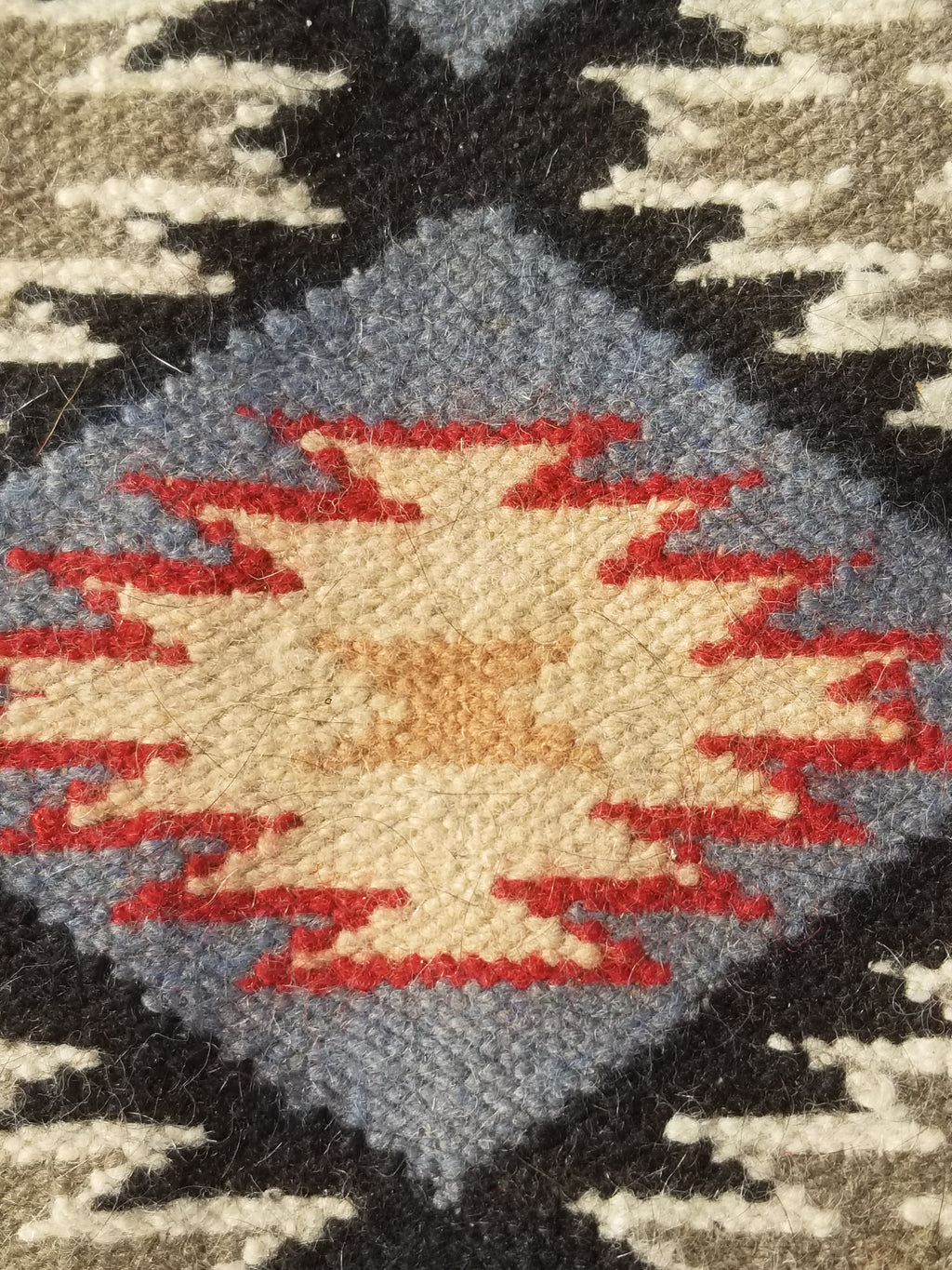 Vintage Traditional Handwoven Mexican Wool Multicolor Kilim Rug 242x151