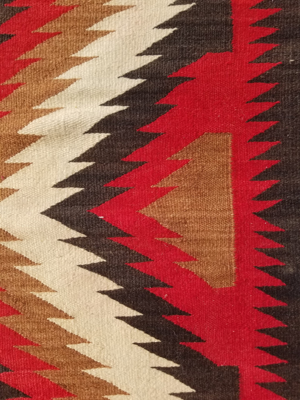 Vintage Handwoven Native American Navajo Eye Dazzler Pattern Wool Rug 149x89cm