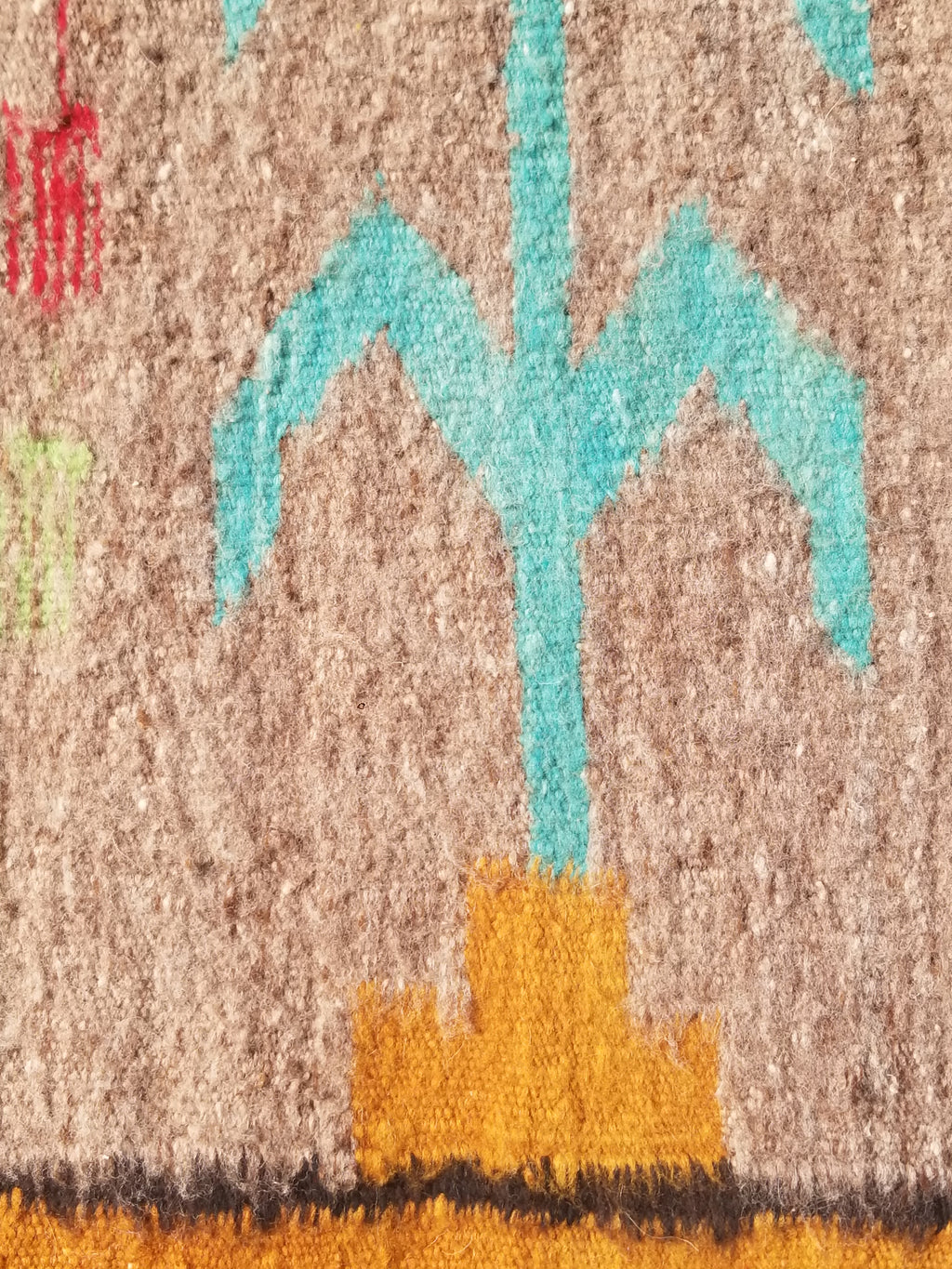 Vintage Traditional Handwoven Native American Navajo Yei Figural Wool Rug 170x93