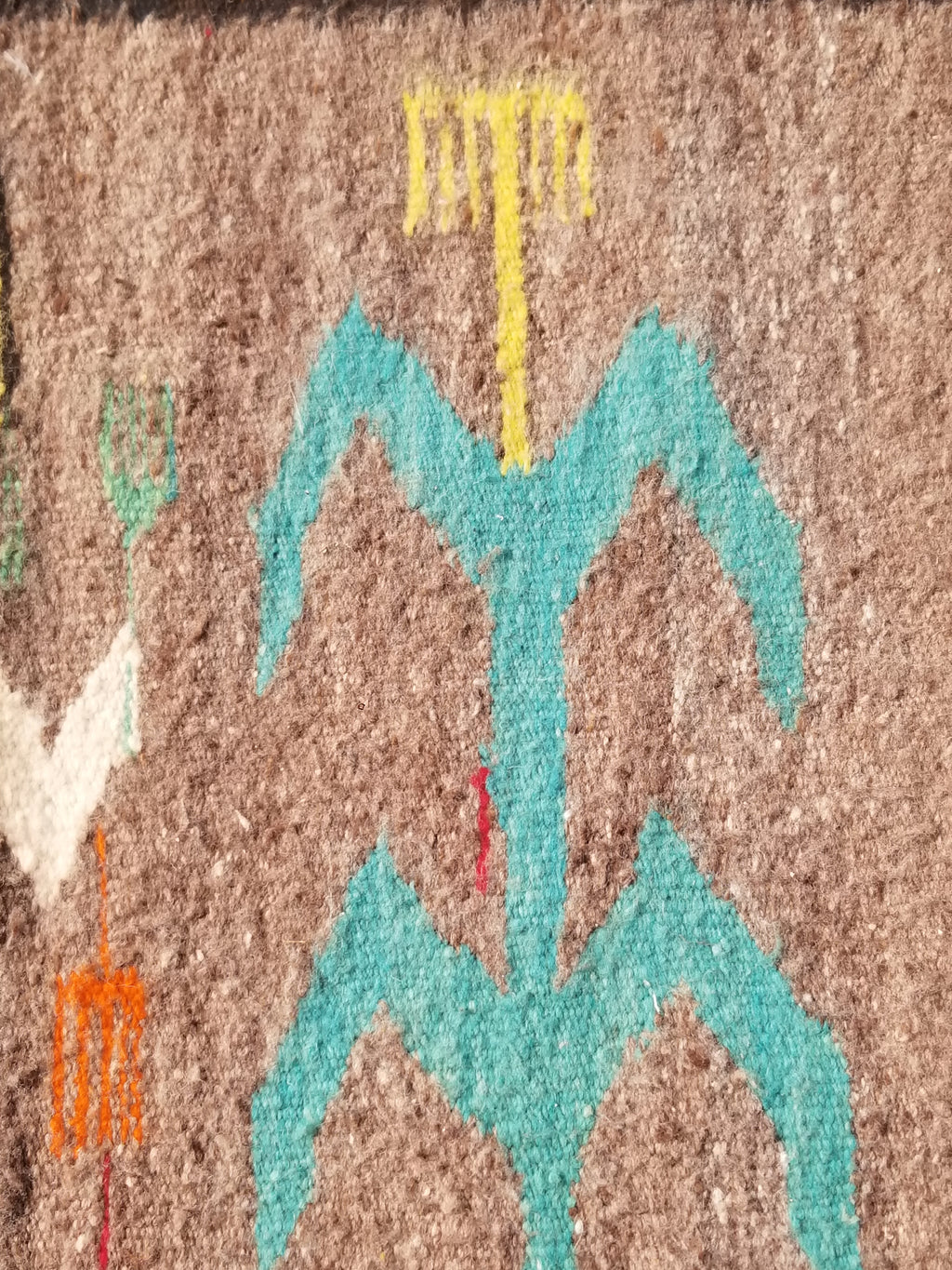 Vintage Traditional Handwoven Native American Navajo Yei Figural Wool Rug 170x93