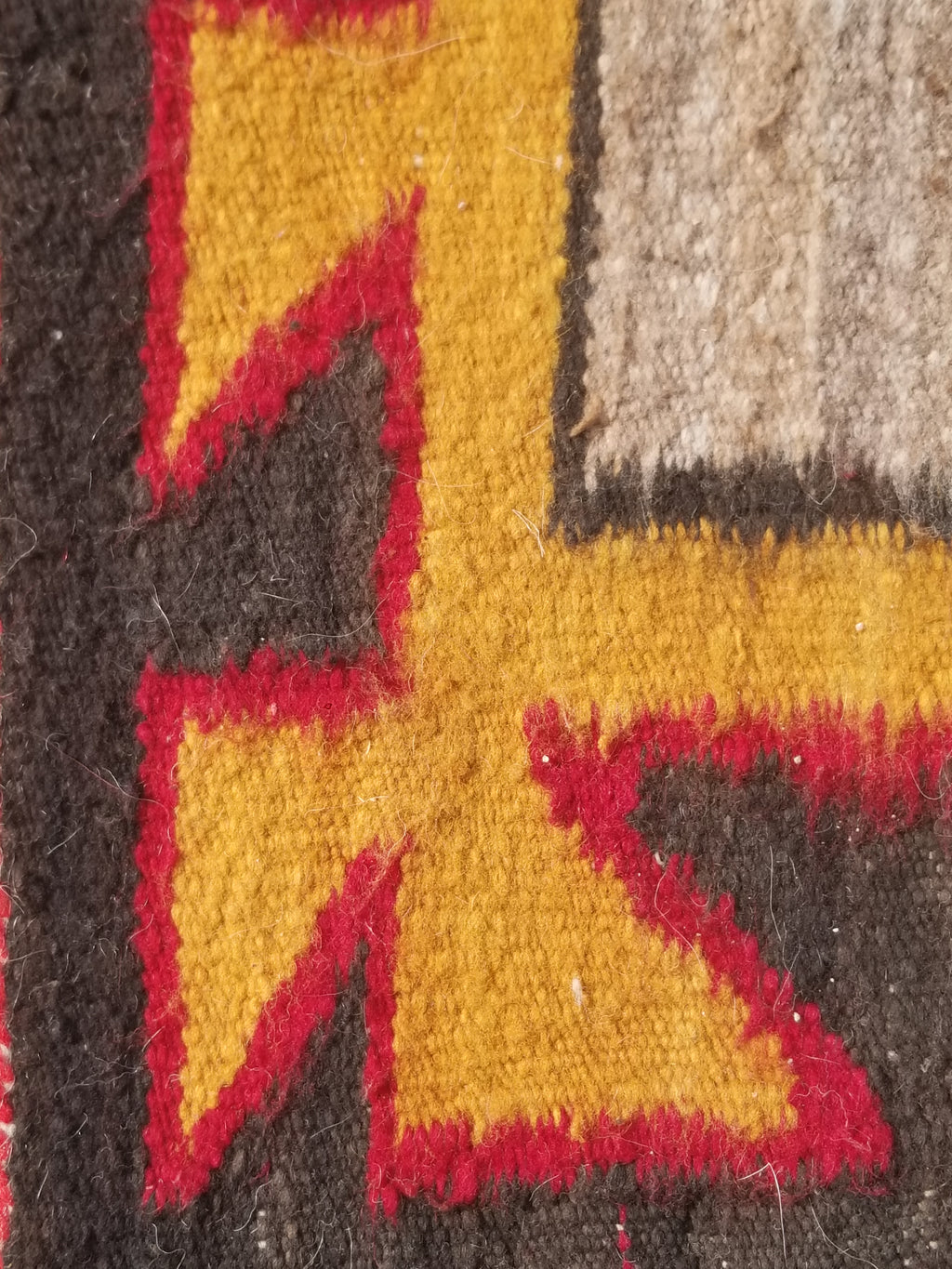 Vintage Traditional Handwoven Native American Navajo Yei Figural Wool Rug 170x93