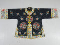 Vintage Chinese Hand Embroidered Floral & Figural Silk Jacket