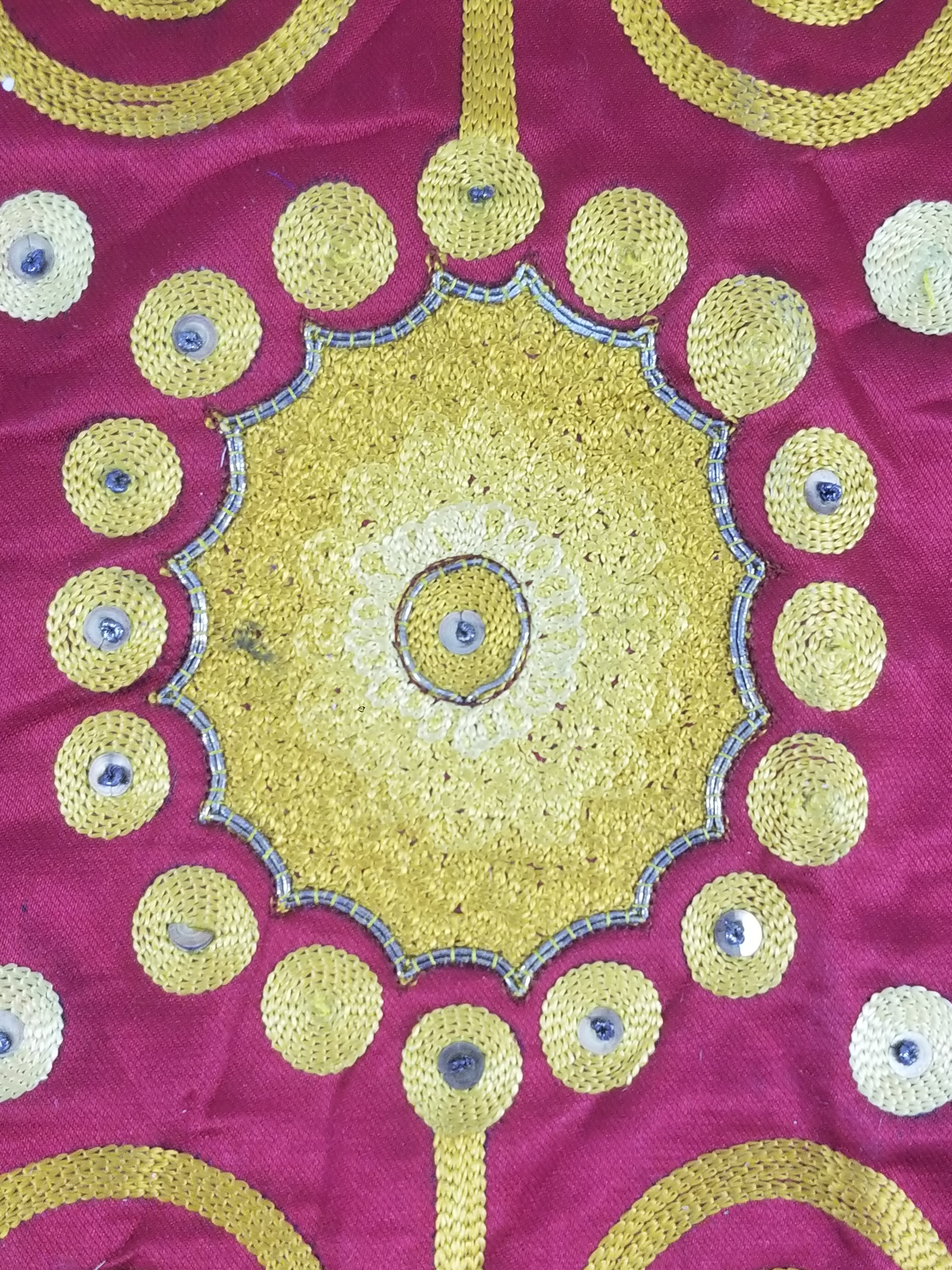 Antique French Silk Brocade Embroidered Chi Rho Motif Church Liturgical Vestment 121x108cm