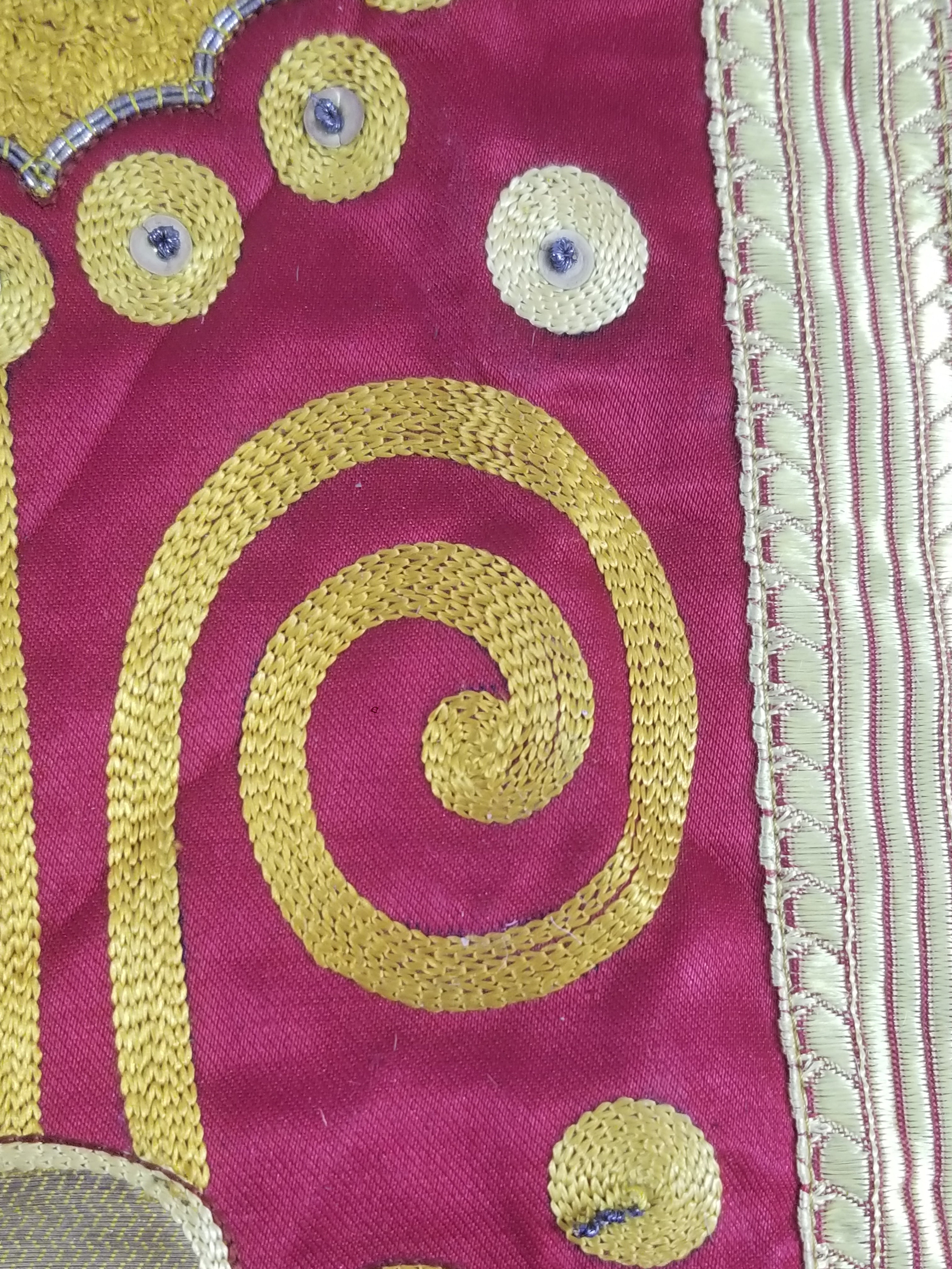 Antique French Silk Brocade Embroidered Chi Rho Motif Church Liturgical Vestment 121x108cm