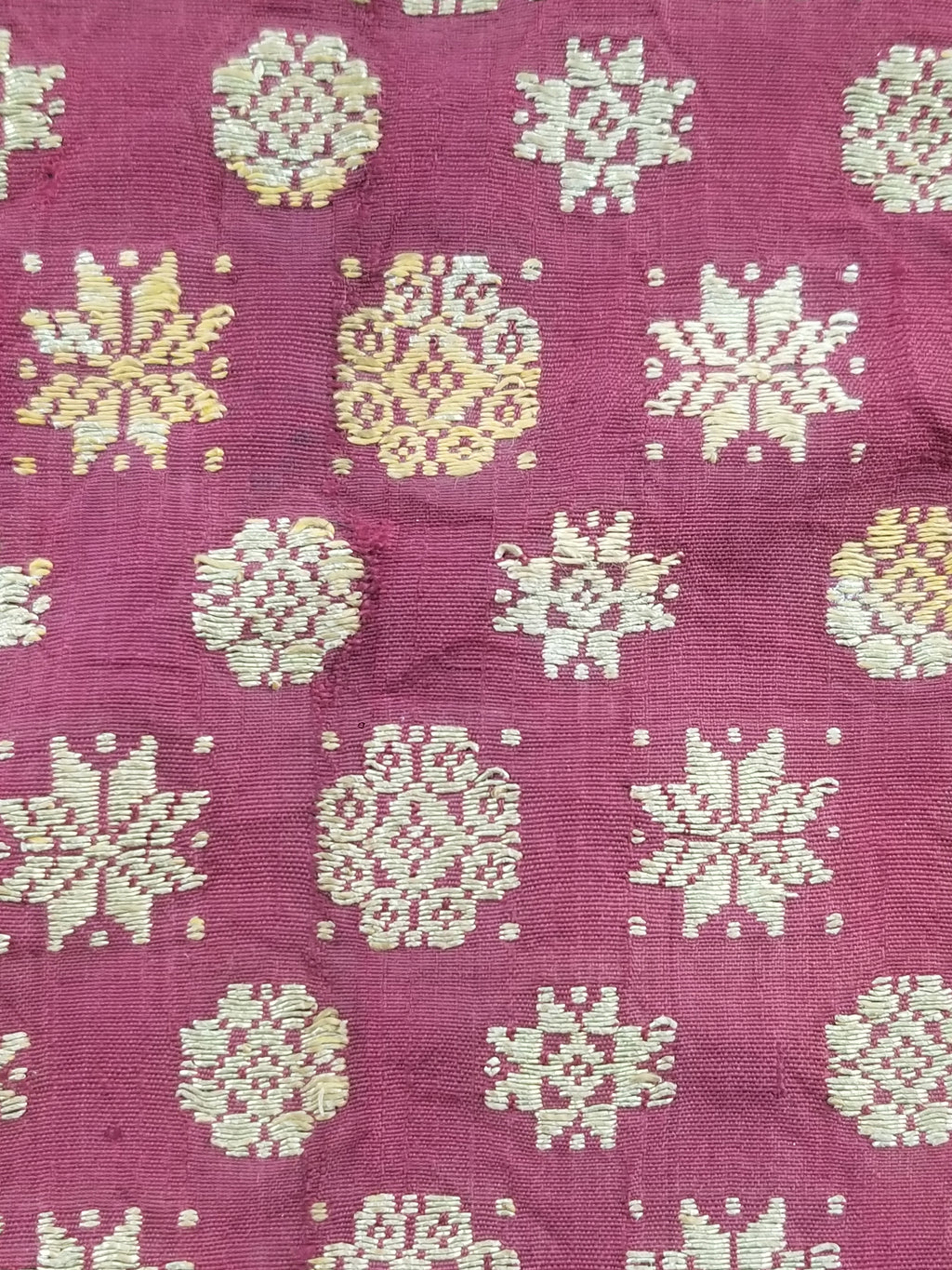 Vintage Traditional Songket-Style Handwoven Ceremonial Textile 216x85cm