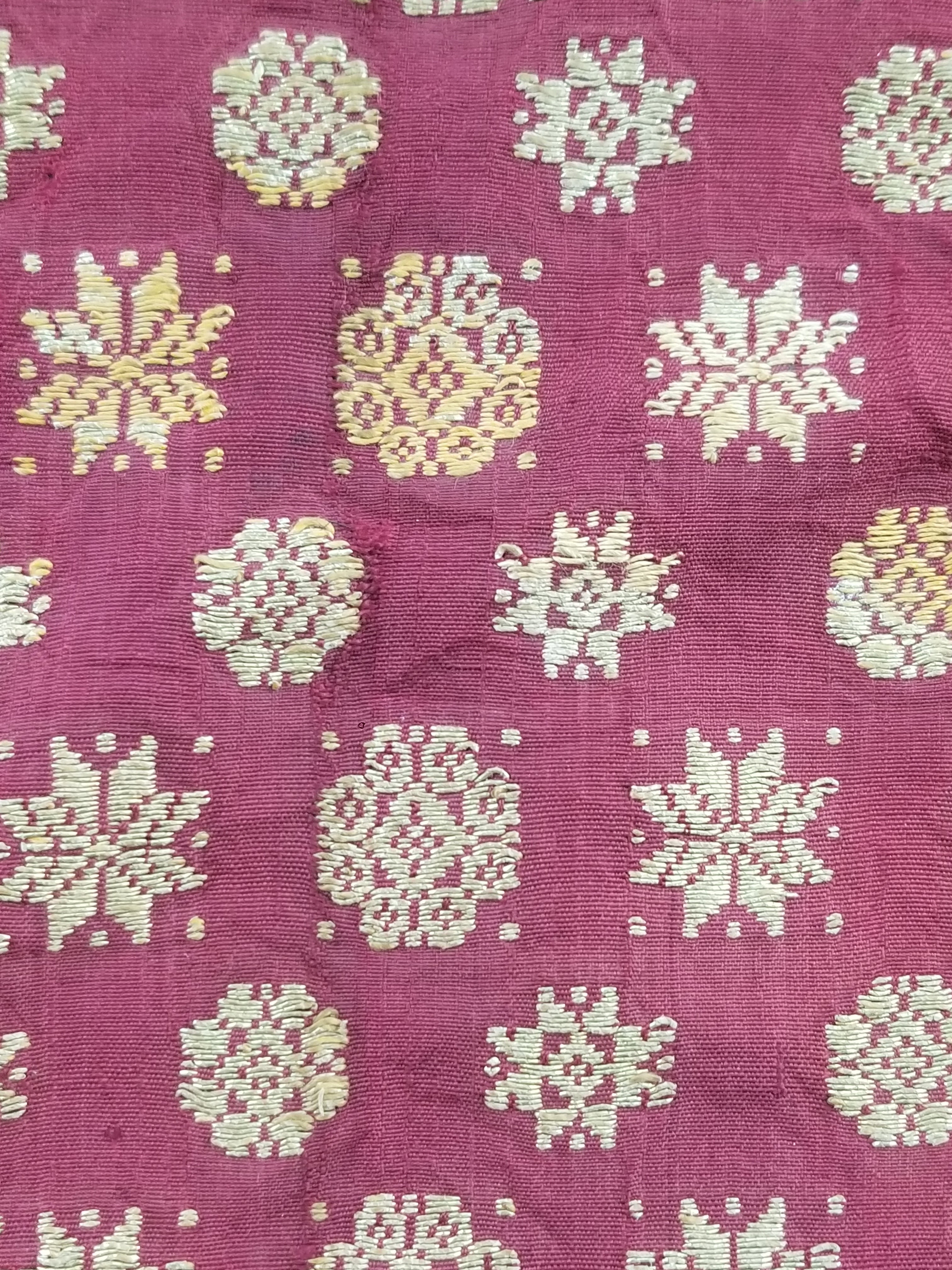 Vintage Traditional Songket-Style Handwoven Ceremonial Textile 216x85cm