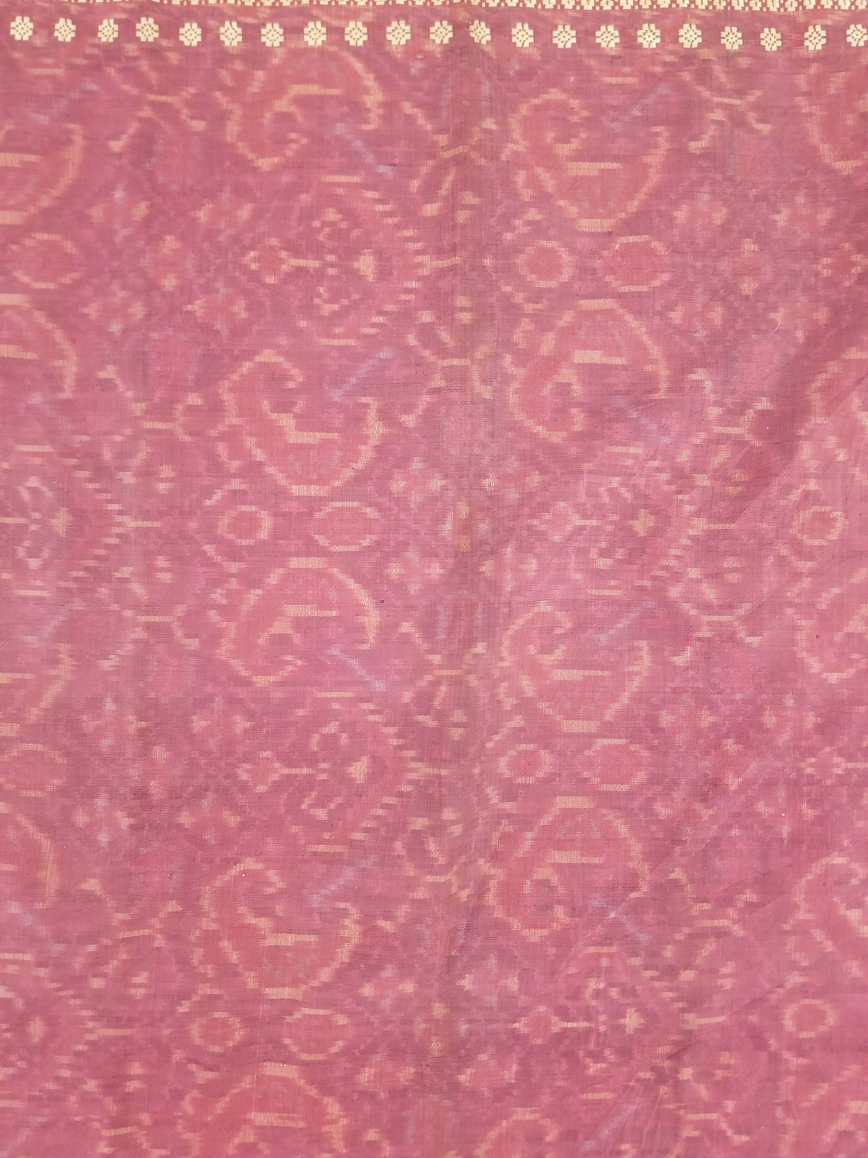 Vintage Traditional Songket-Style Handwoven Ceremonial Textile 216x85cm