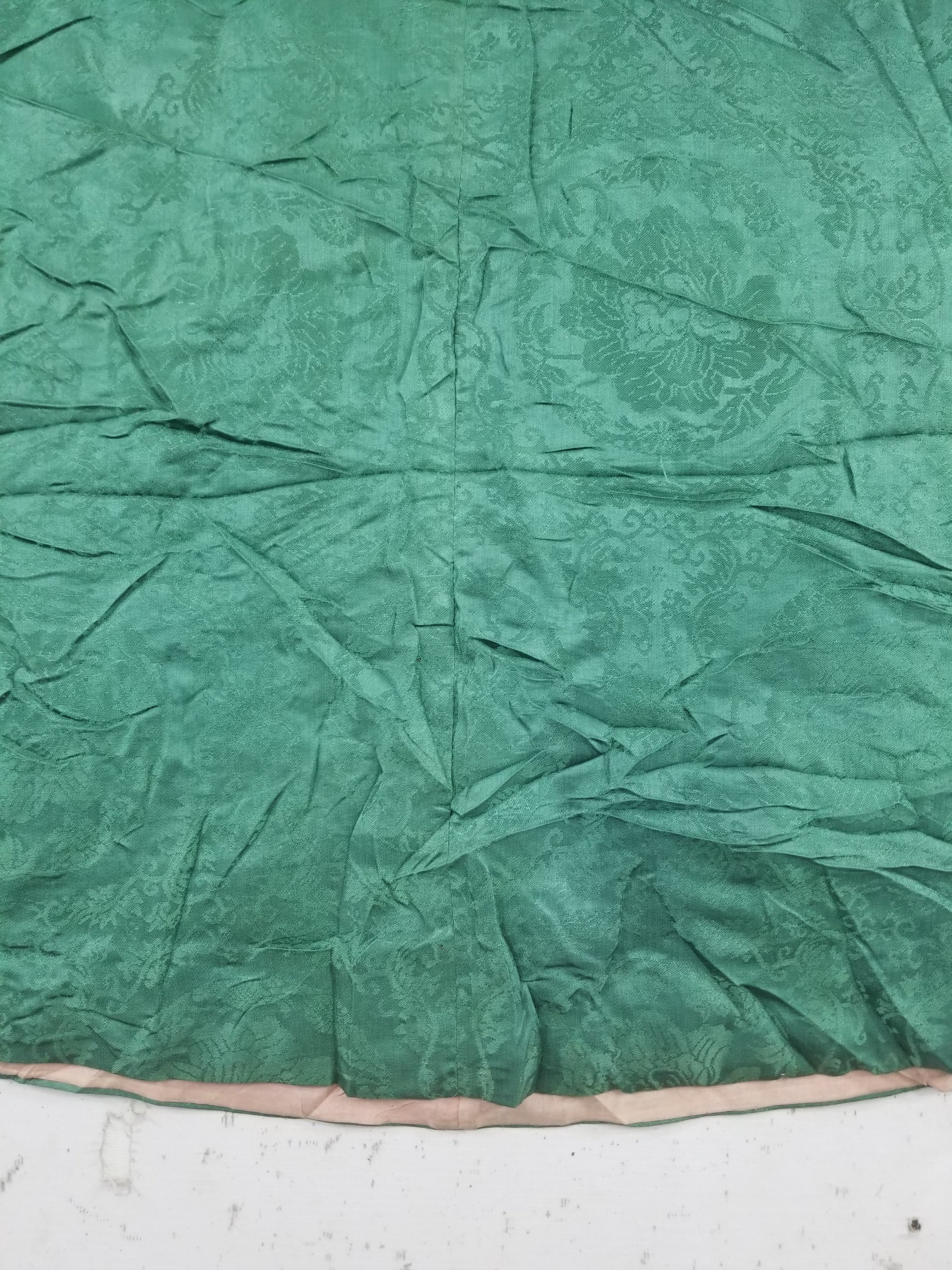 Antique Chinese Silk Brocade Auspicious Symbols Embroidered Silk Robe
