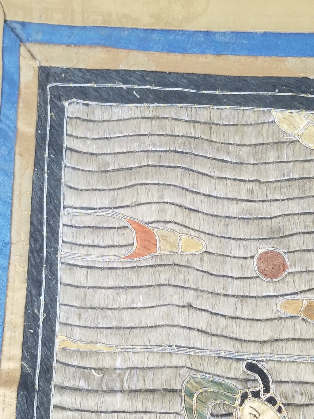 Antique Tibetan Thangka Amitayus Buddha Hand Embroidered Tapestry 141x79cm