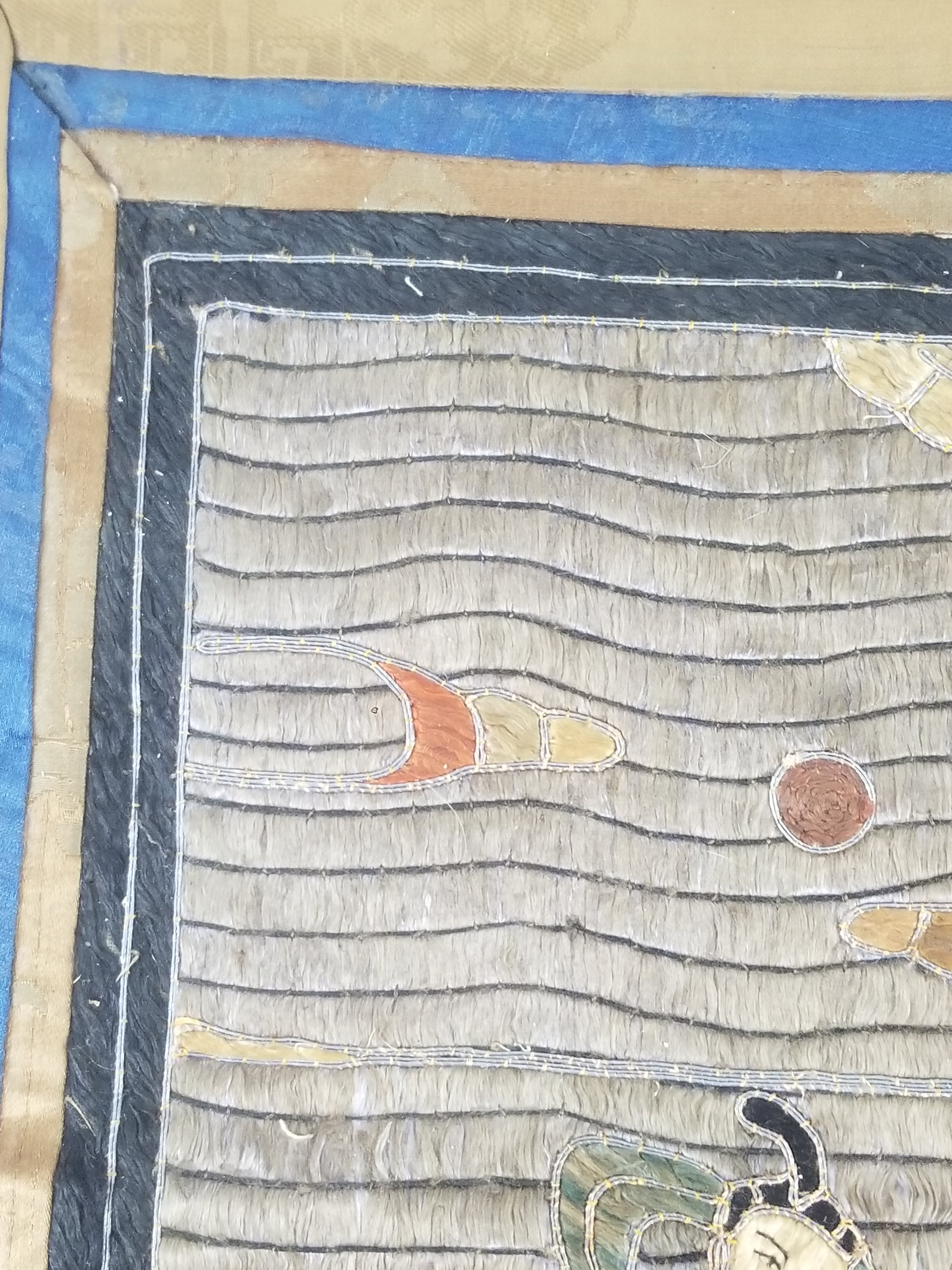 Antique Tibetan Thangka Amitayus Buddha Hand Embroidered Tapestry 141x79cm