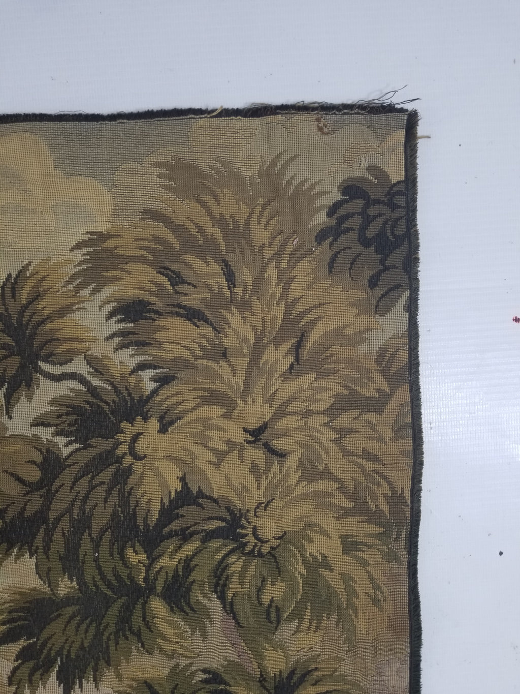 Vintage French Jacquard Woven Hunting Verdure Scene Tapestry 171x84cm
