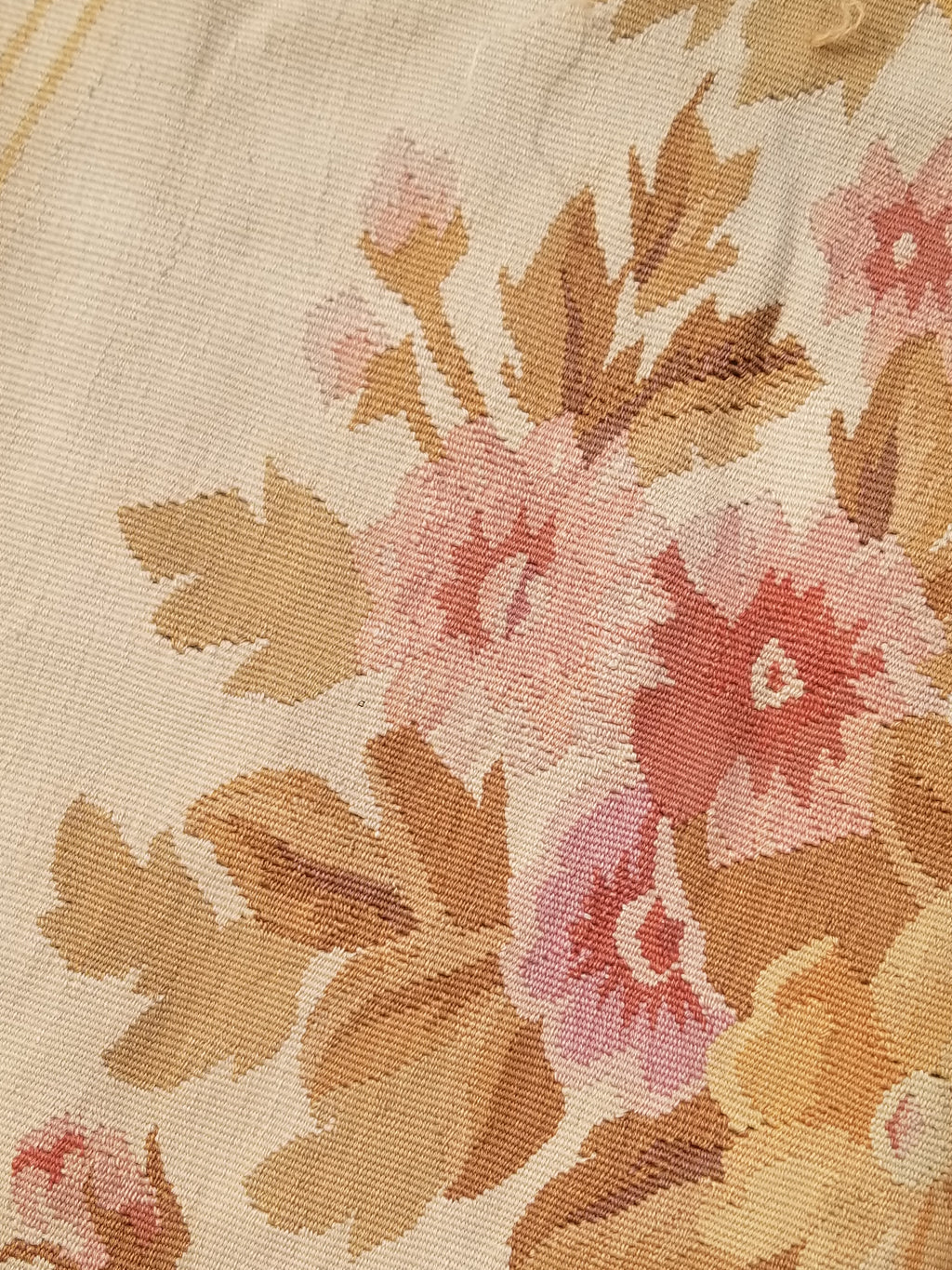 Vintage Handwoven French Aubusson Baroque Floral Wool Area Rug 372x264cm