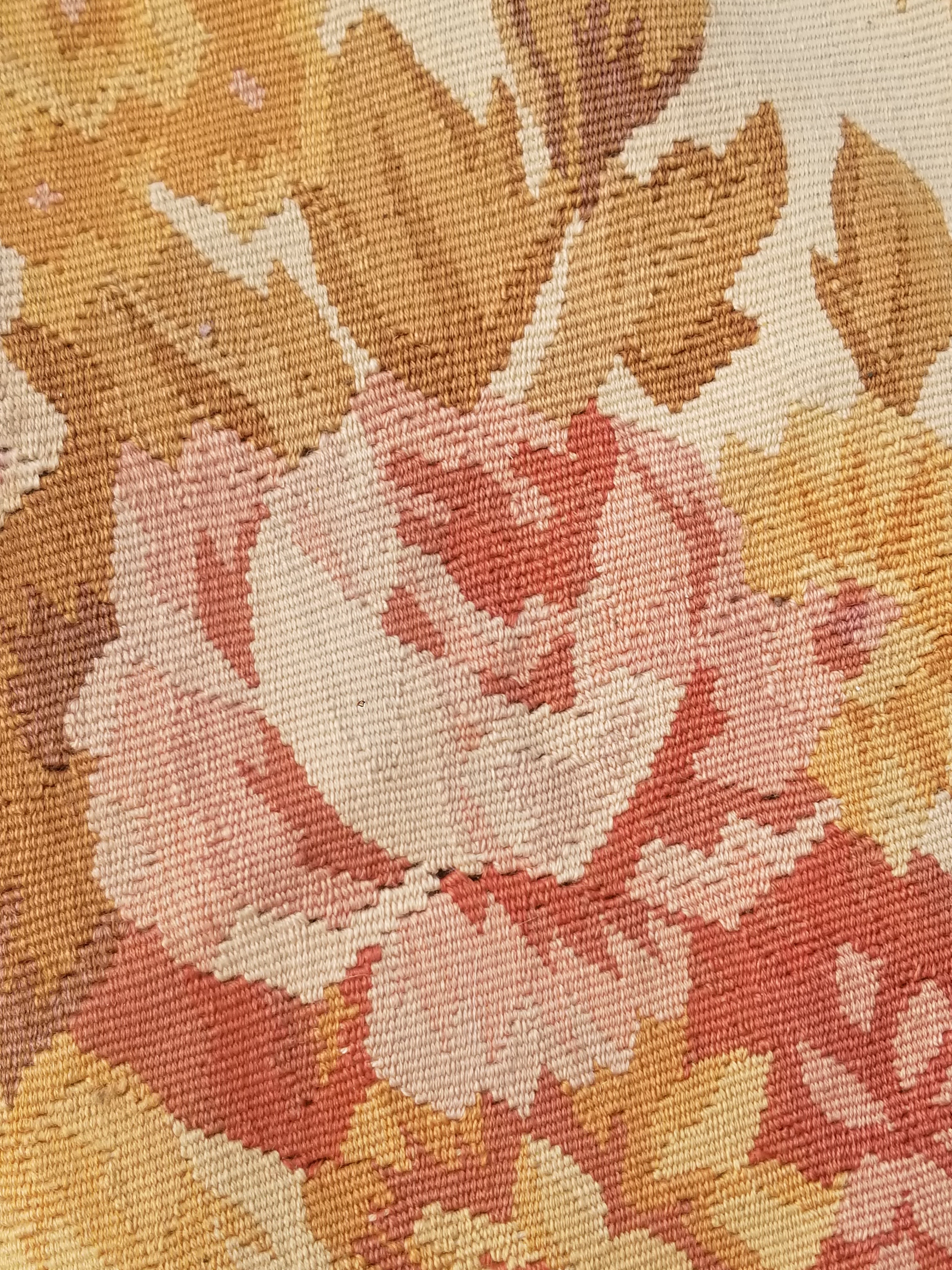 Vintage Handwoven French Aubusson Baroque Floral Wool Area Rug 372x264cm