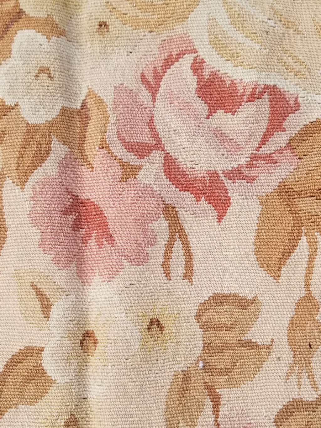 Vintage Handwoven French Aubusson Baroque Floral Wool Area Rug 372x264cm