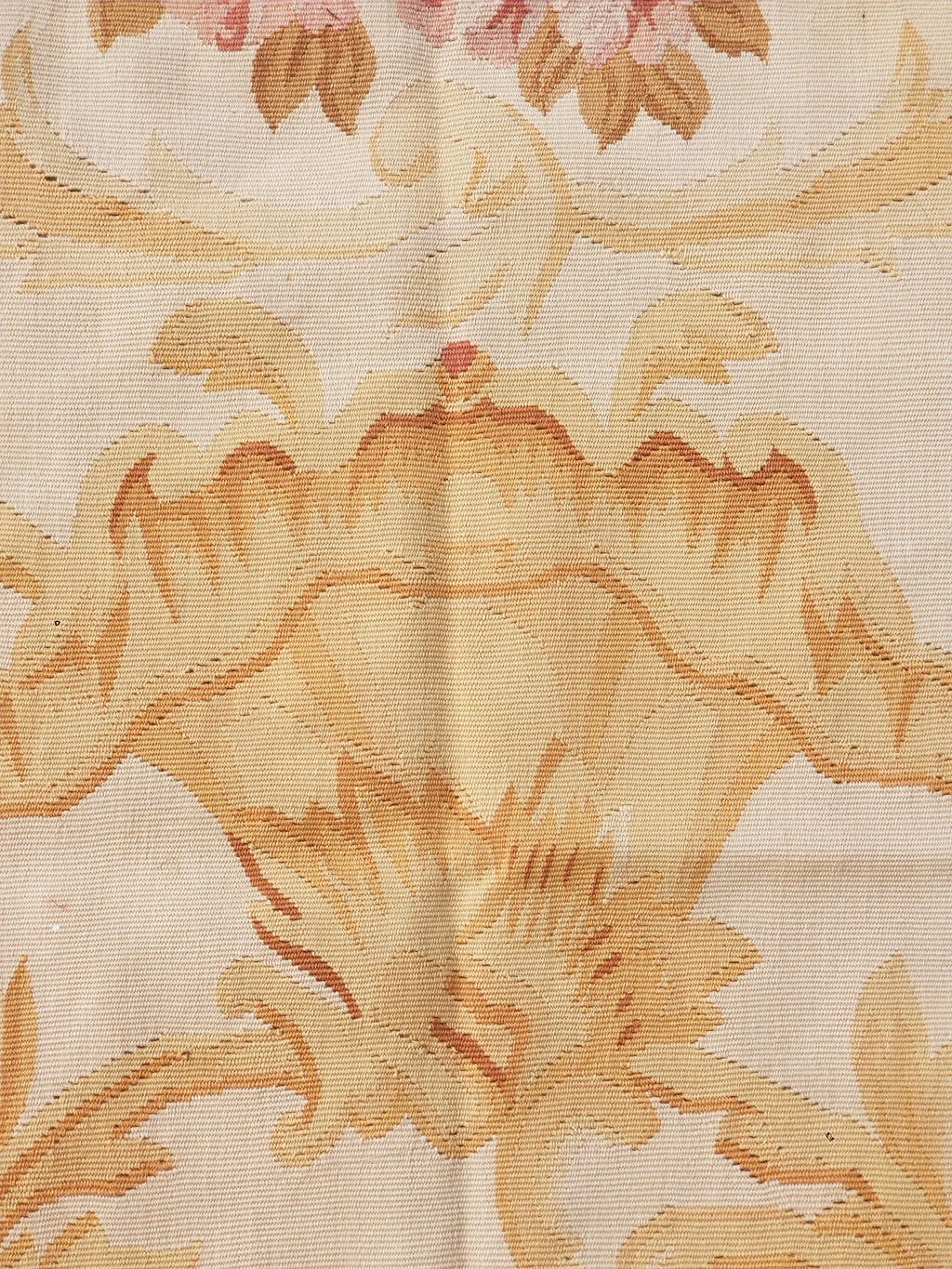 Vintage Handwoven French Aubusson Baroque Floral Wool Area Rug 372x264cm