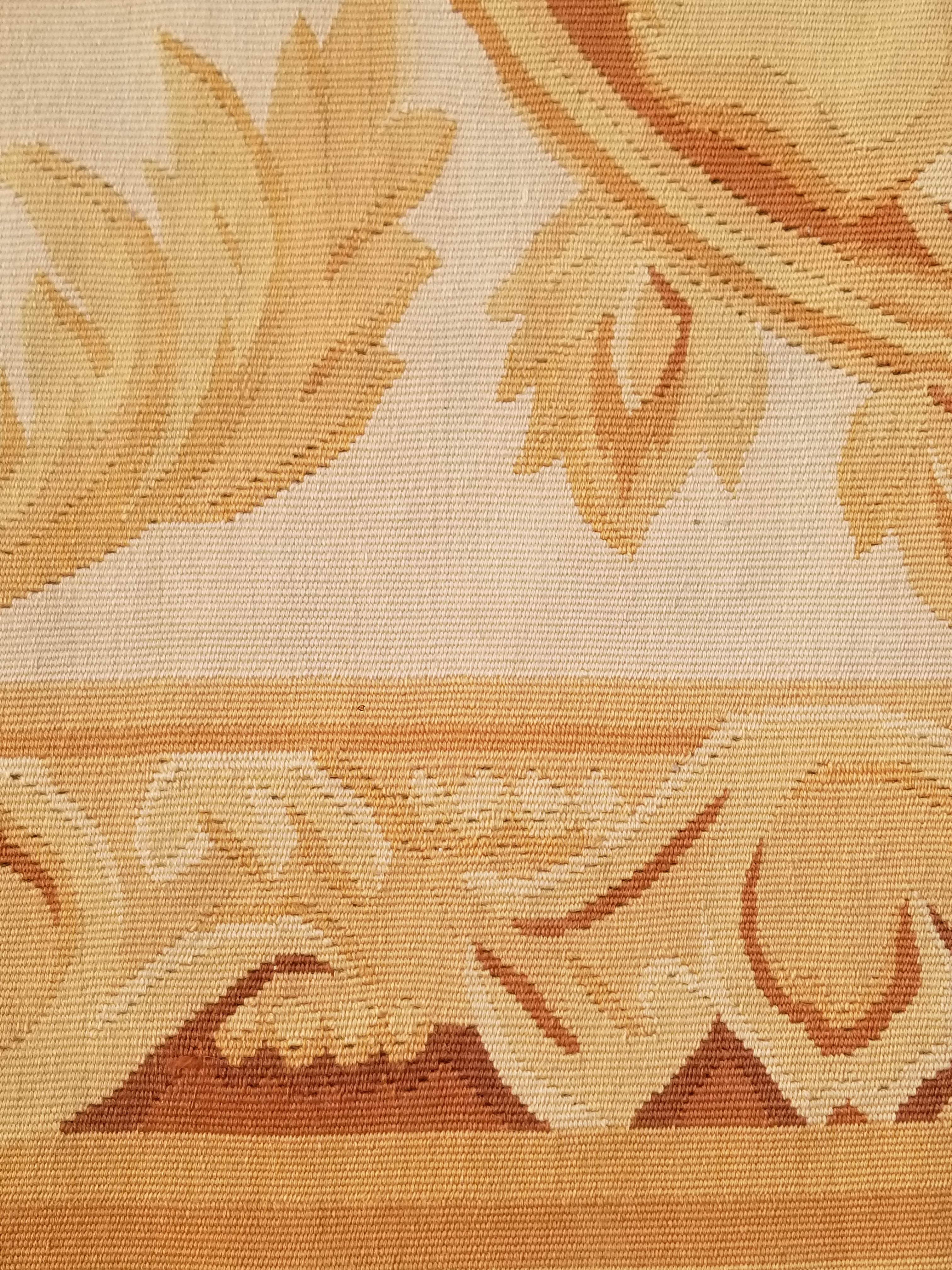 Vintage Handwoven French Aubusson Baroque Floral Wool Area Rug 372x264cm