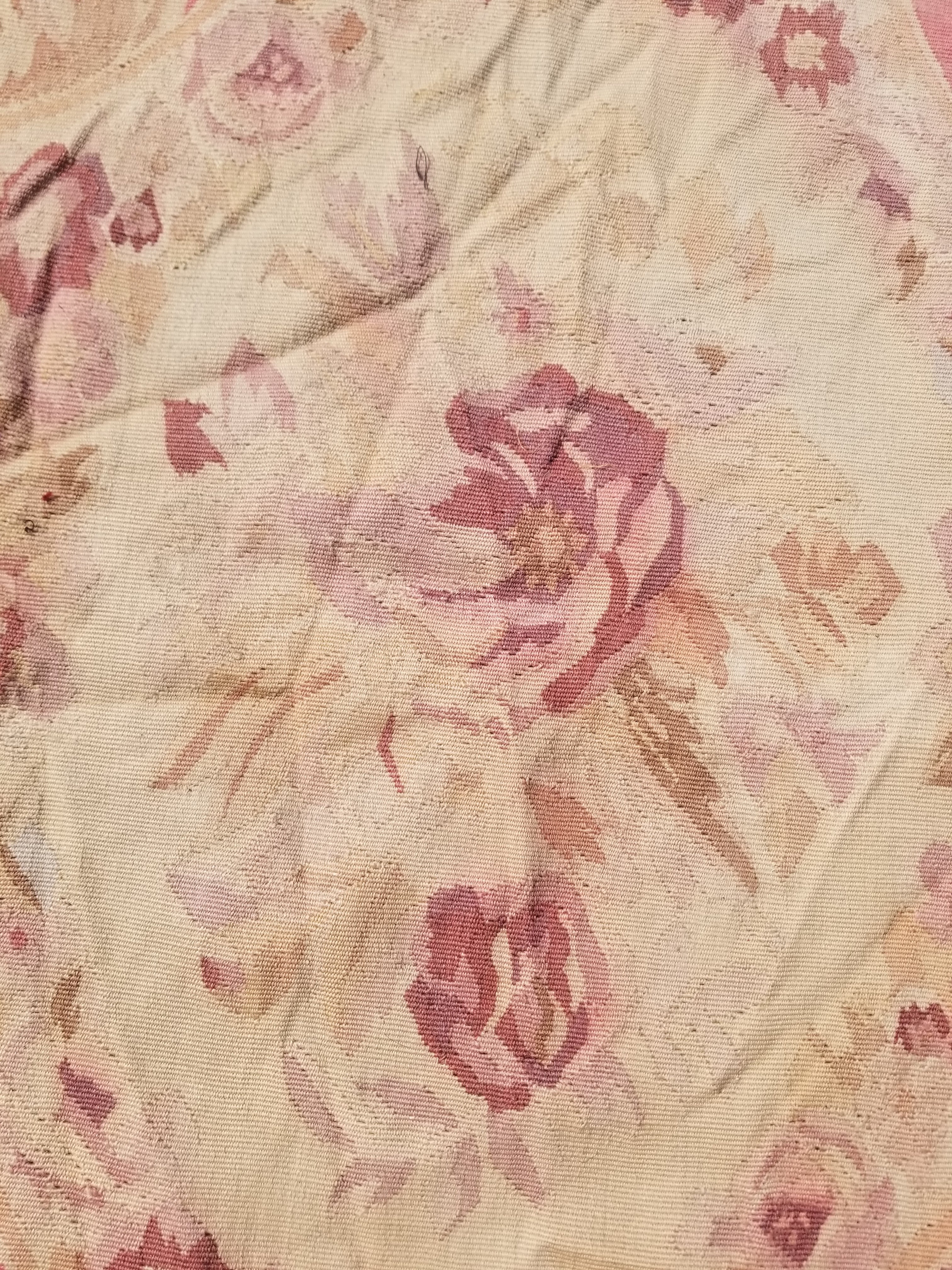 Antique Handwoven French Aubusson Ornate Floral Wool Rug 151x90cm