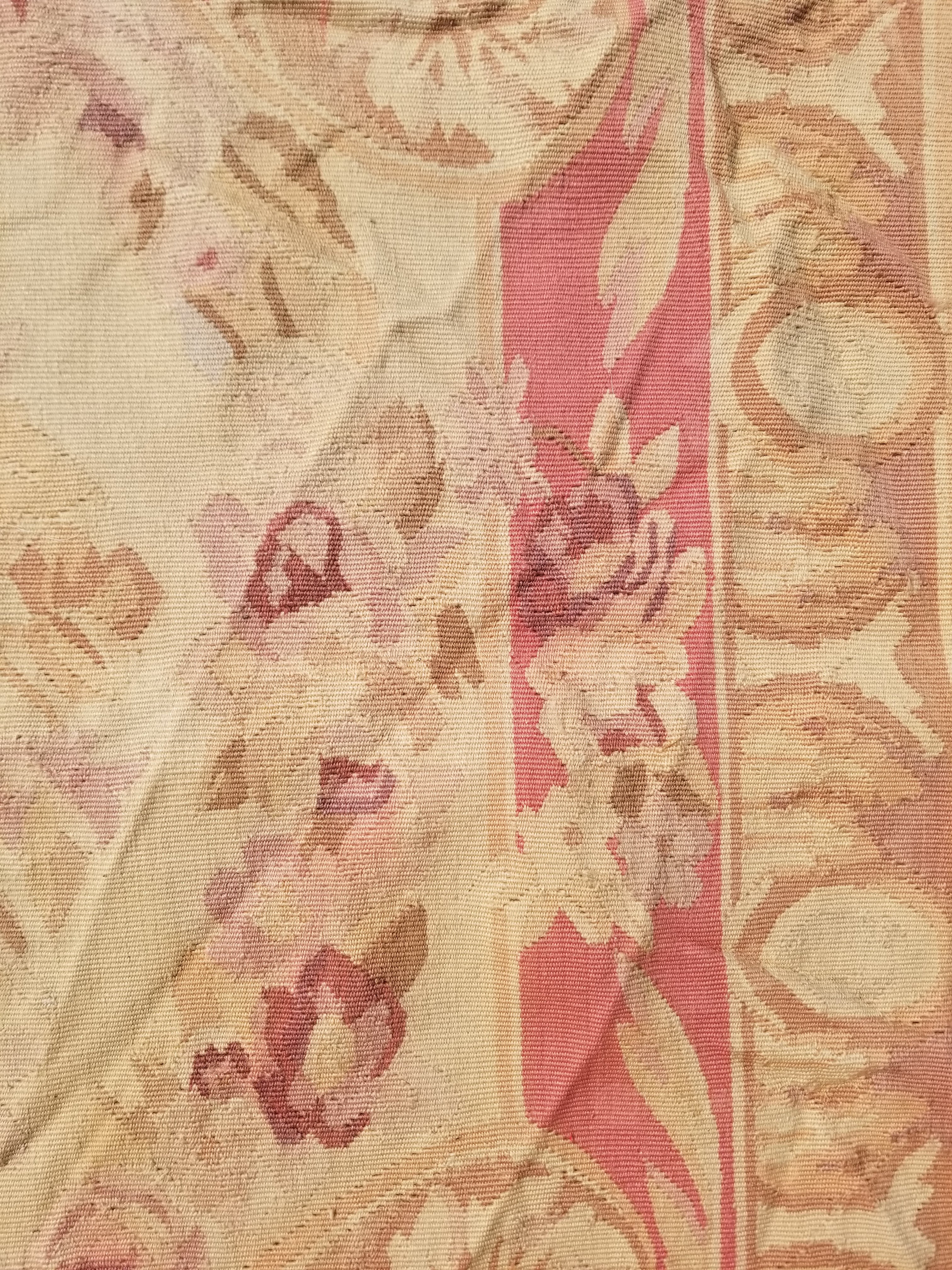 Antique Handwoven French Aubusson Ornate Floral Wool Rug 151x90cm