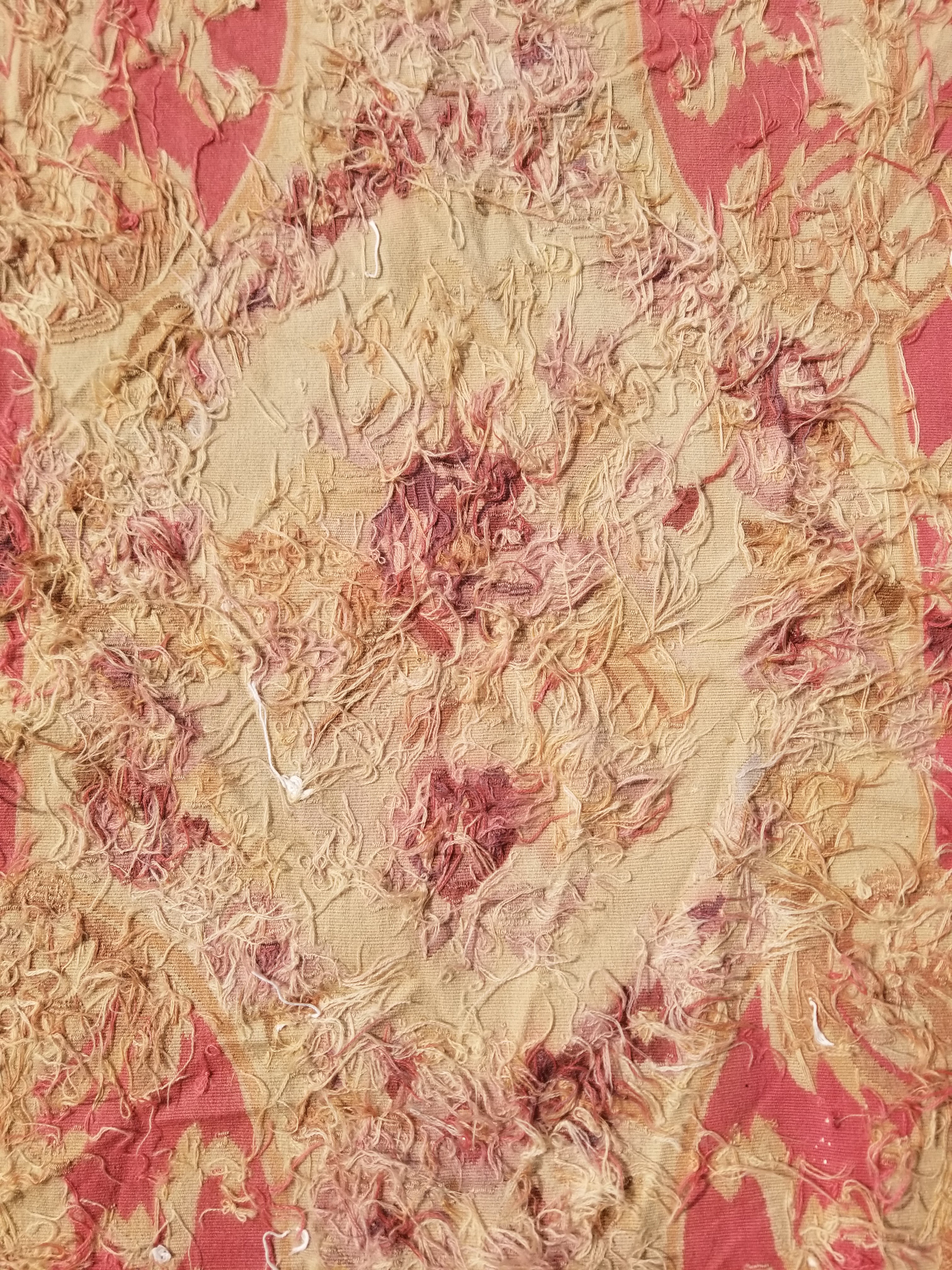 Antique Handwoven French Aubusson Ornate Floral Wool Rug 151x90cm