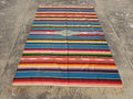 Vintage Traditional Handwoven Mexican Saltillo Serape Wool Kilim 239x164cm