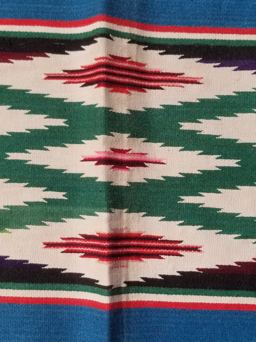 Vintage Traditional Handwoven Mexican Saltillo Serape Wool Kilim 239x164cm