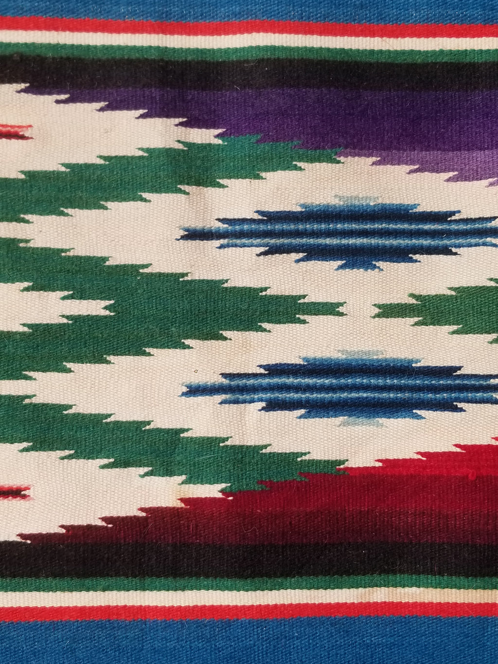 Vintage Traditional Handwoven Mexican Saltillo Serape Wool Kilim 239x164cm
