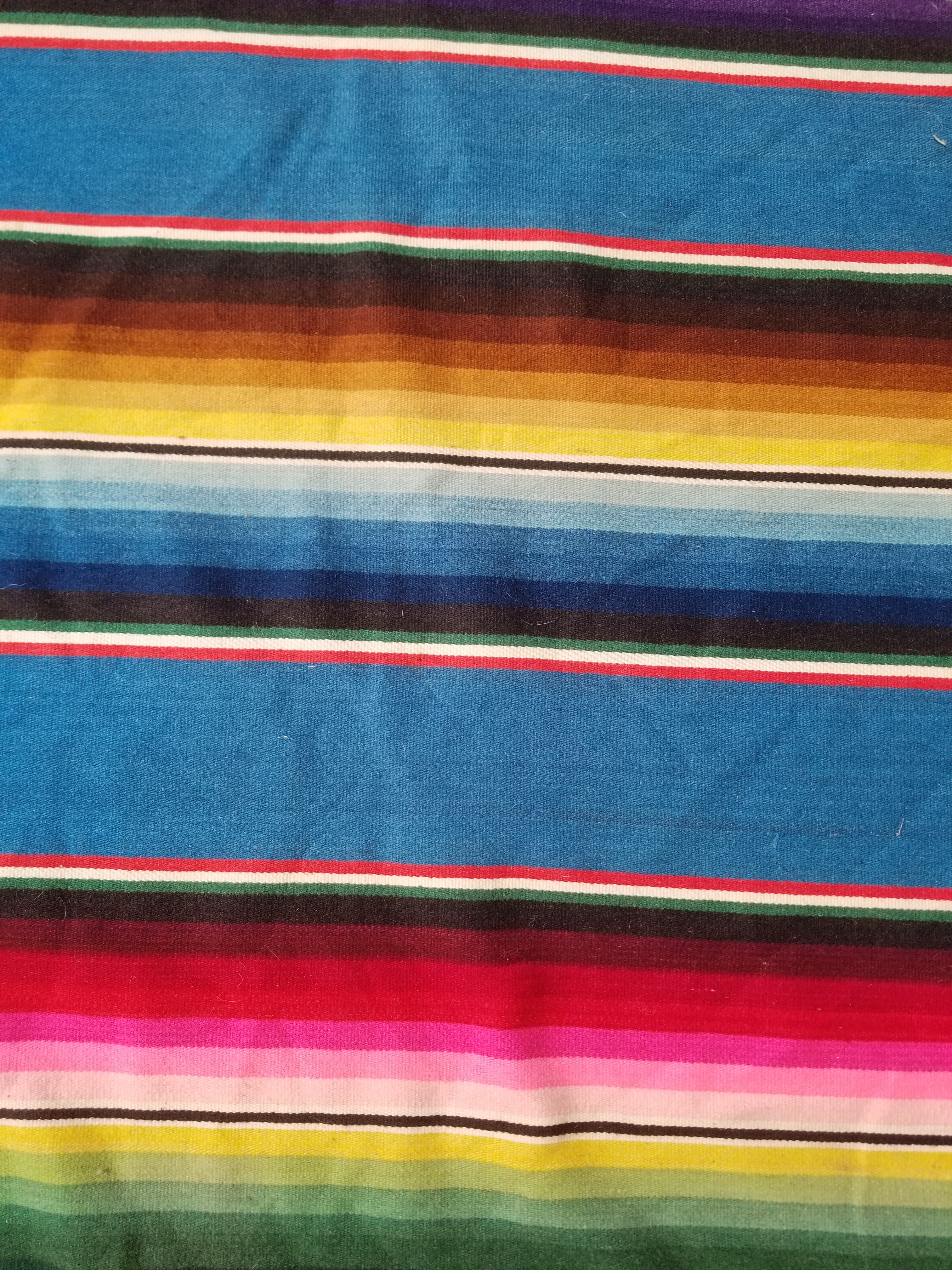 Vintage Traditional Handwoven Mexican Saltillo Serape Wool Kilim 239x164cm