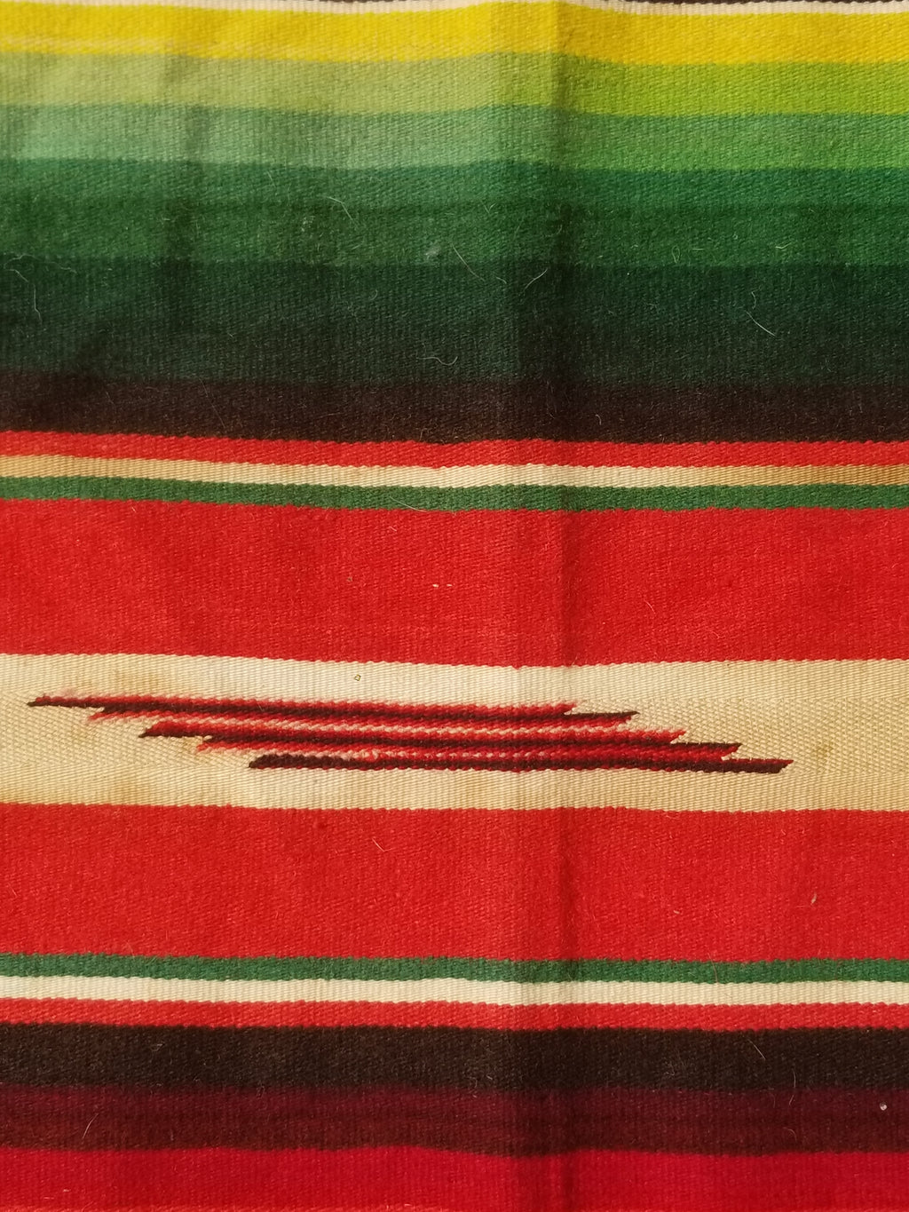 Vintage Traditional Handwoven Mexican Saltillo Serape Wool Kilim 239x164cm