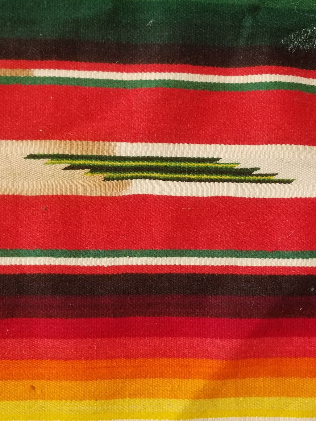 Vintage Traditional Handwoven Mexican Saltillo Serape Wool Kilim 239x164cm