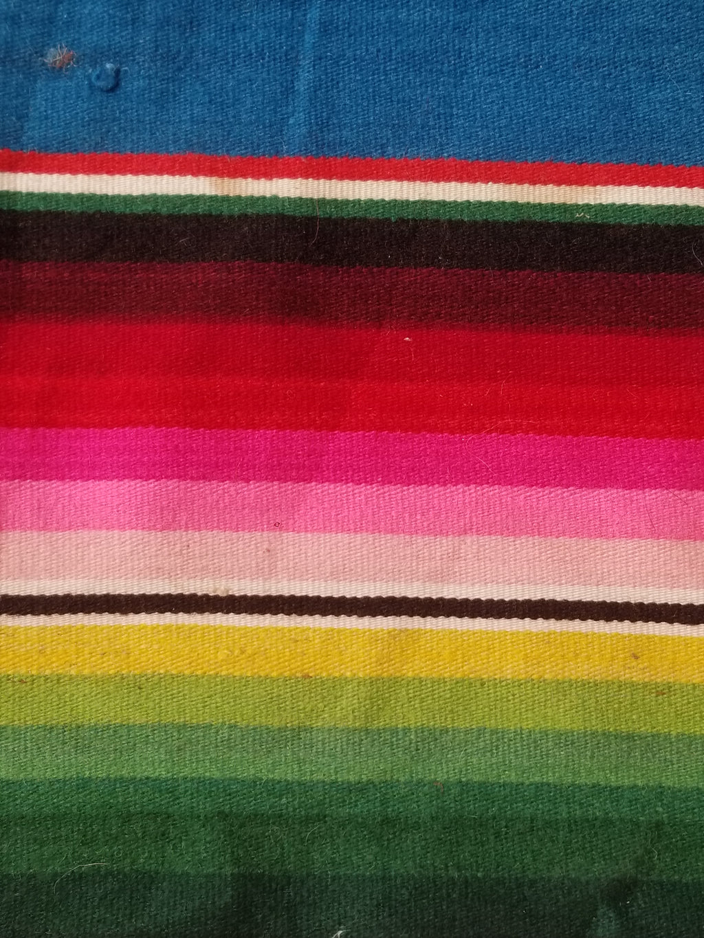 Vintage Traditional Handwoven Mexican Saltillo Serape Wool Kilim 239x164cm