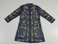 Antique Chinese Hand Embroidered Floral & Birds Mandarin Jacket