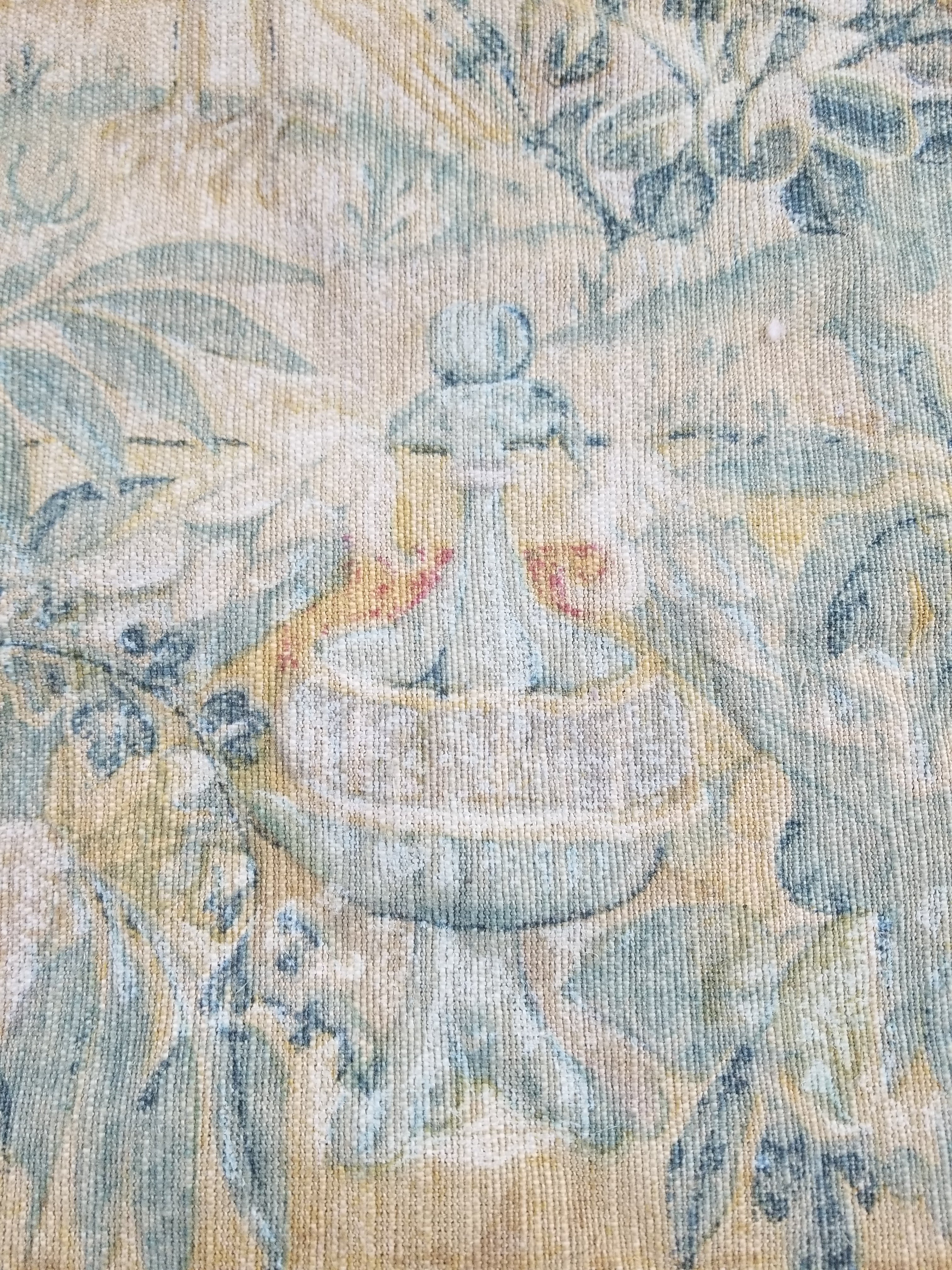 Antique European Verdure Birds & Fountain Jacquard Woven Tapestry 179x141cm