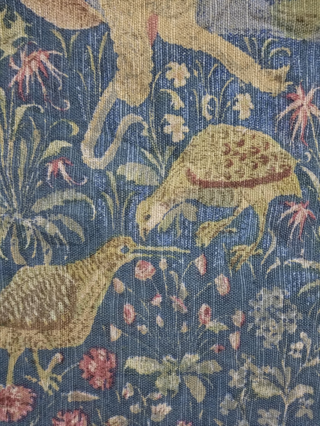 Antique European Medieval Lady & Unicorn Jacquard Woven Tapestry 201x141cm