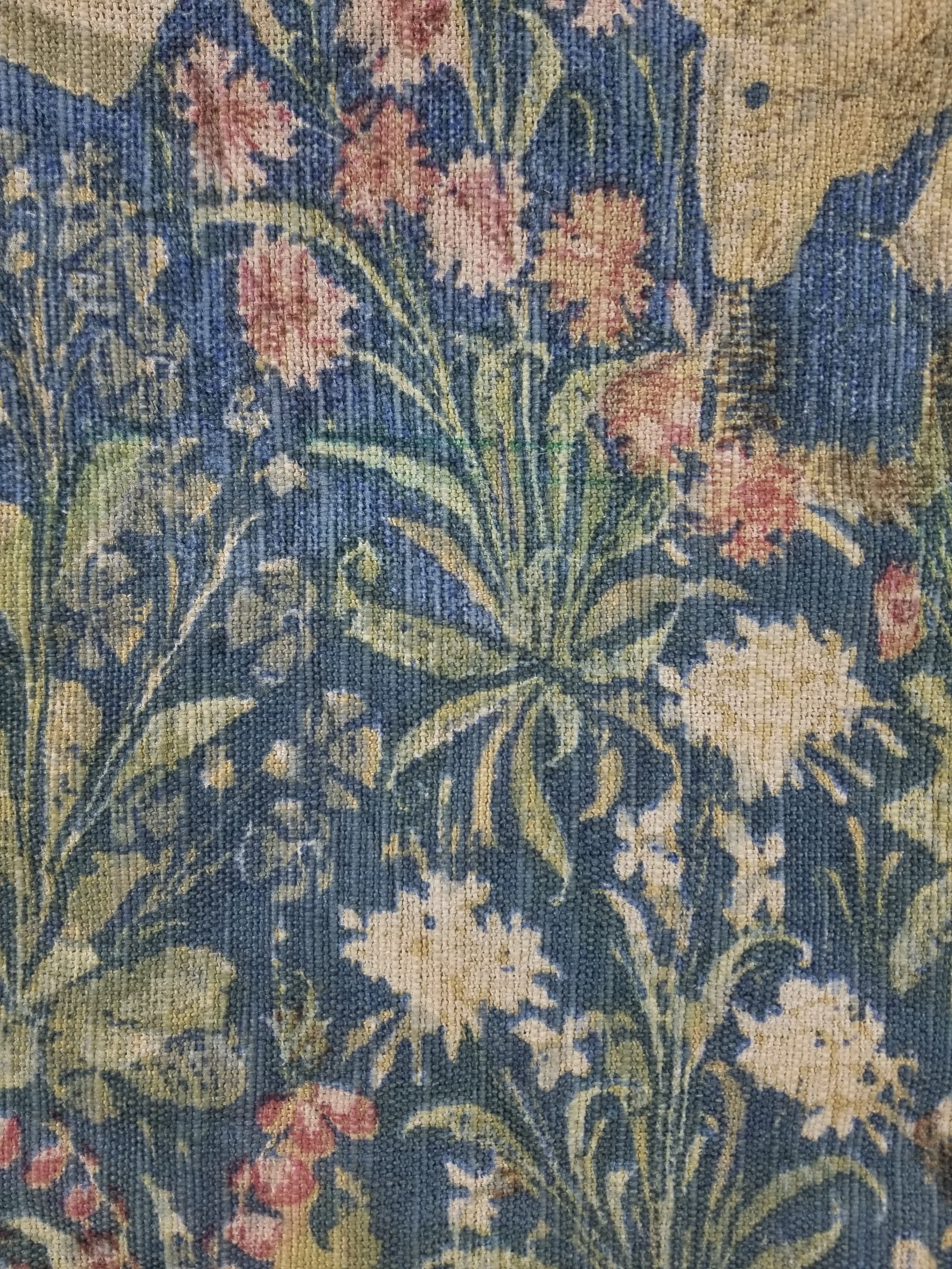 Antique European Medieval Lady & Unicorn Jacquard Woven Tapestry 201x141cm