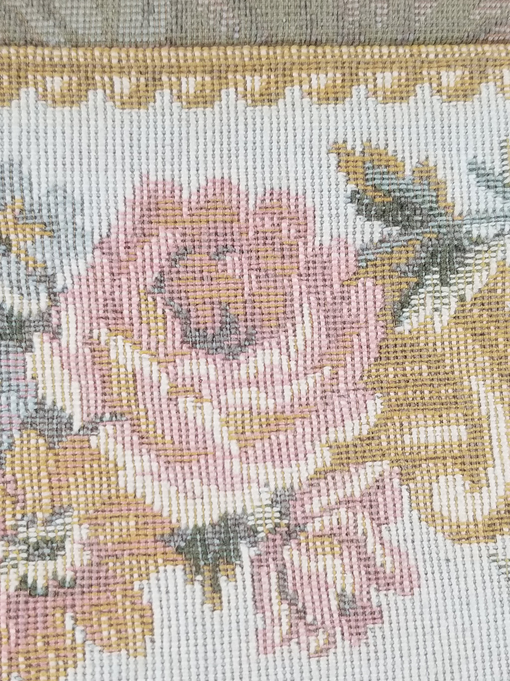 Vintage French Jacquard Woven Romantic Garden Scene Wall Hanging Tapestry 171x90cm