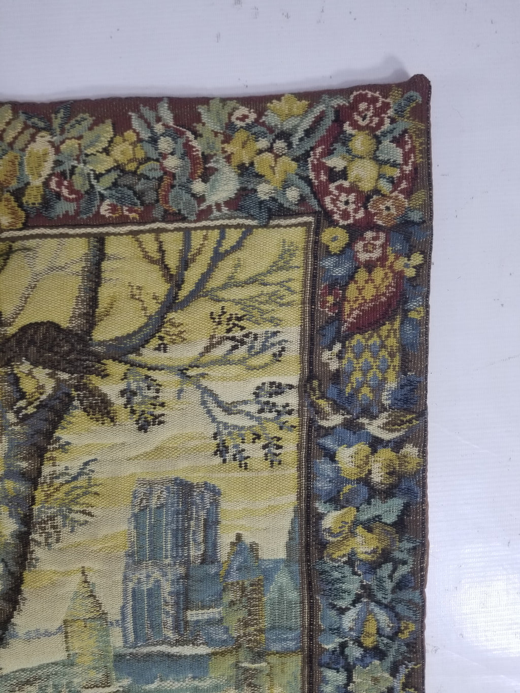 Antique European Handmade Medieval Hunting Scene Tapestry 200x140cm