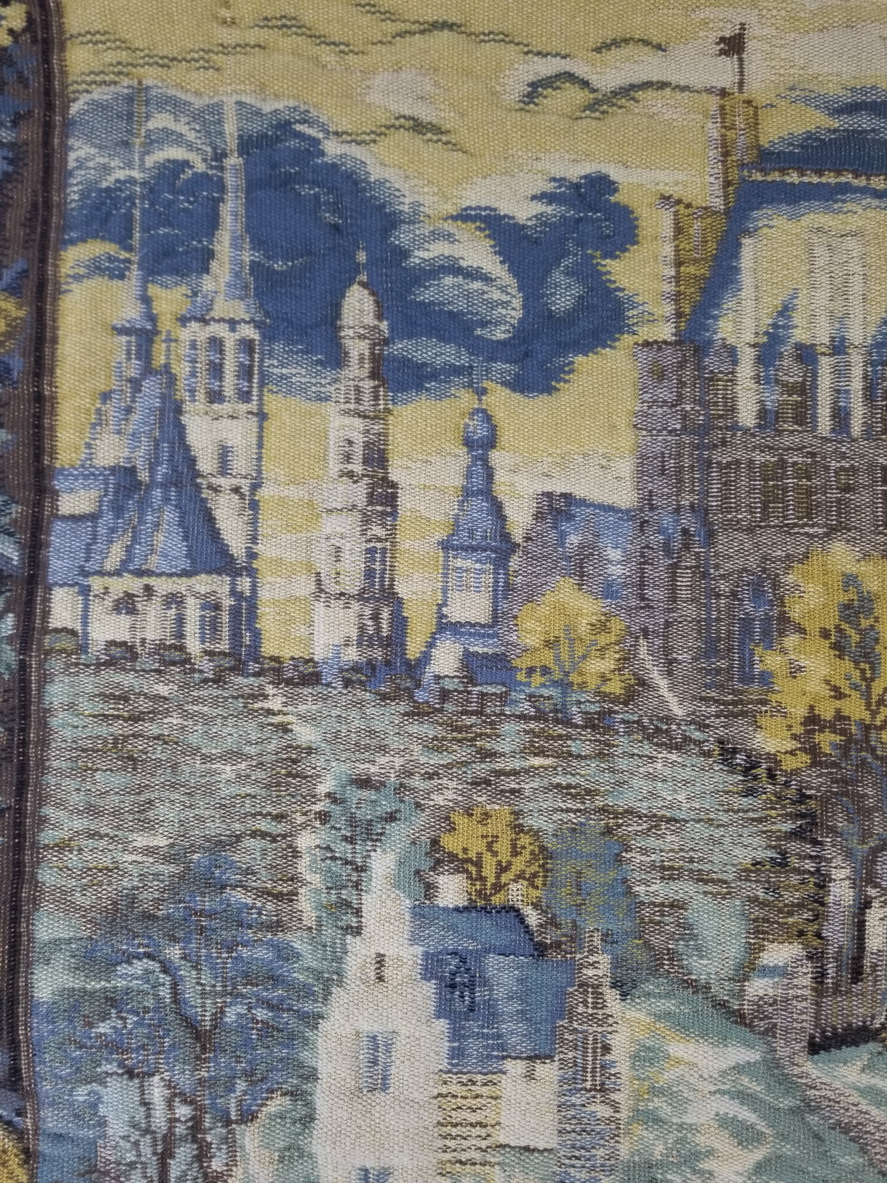 Antique European Handmade Medieval Hunting Scene Tapestry 200x140cm