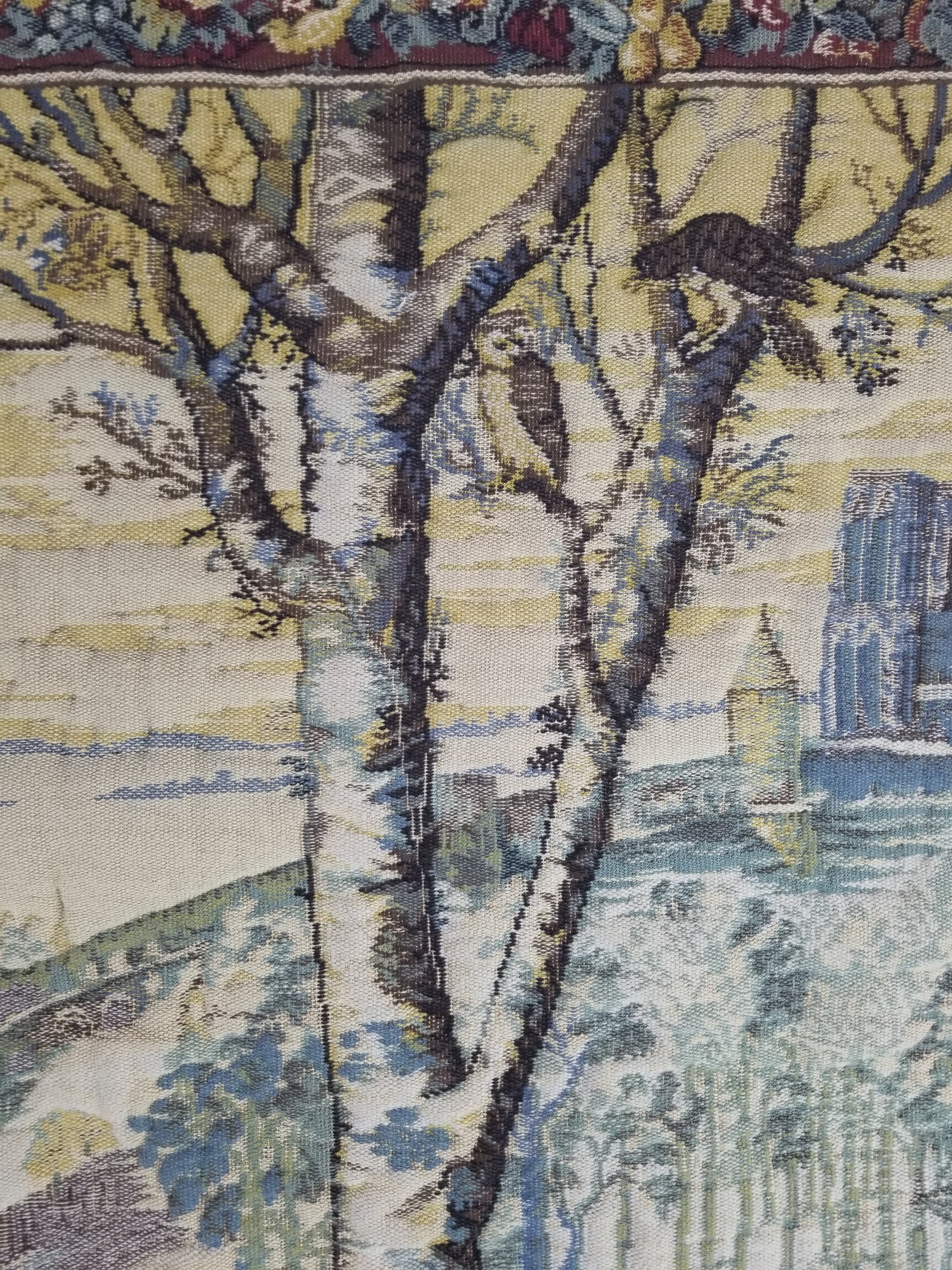 Antique European Handmade Medieval Hunting Scene Tapestry 200x140cm