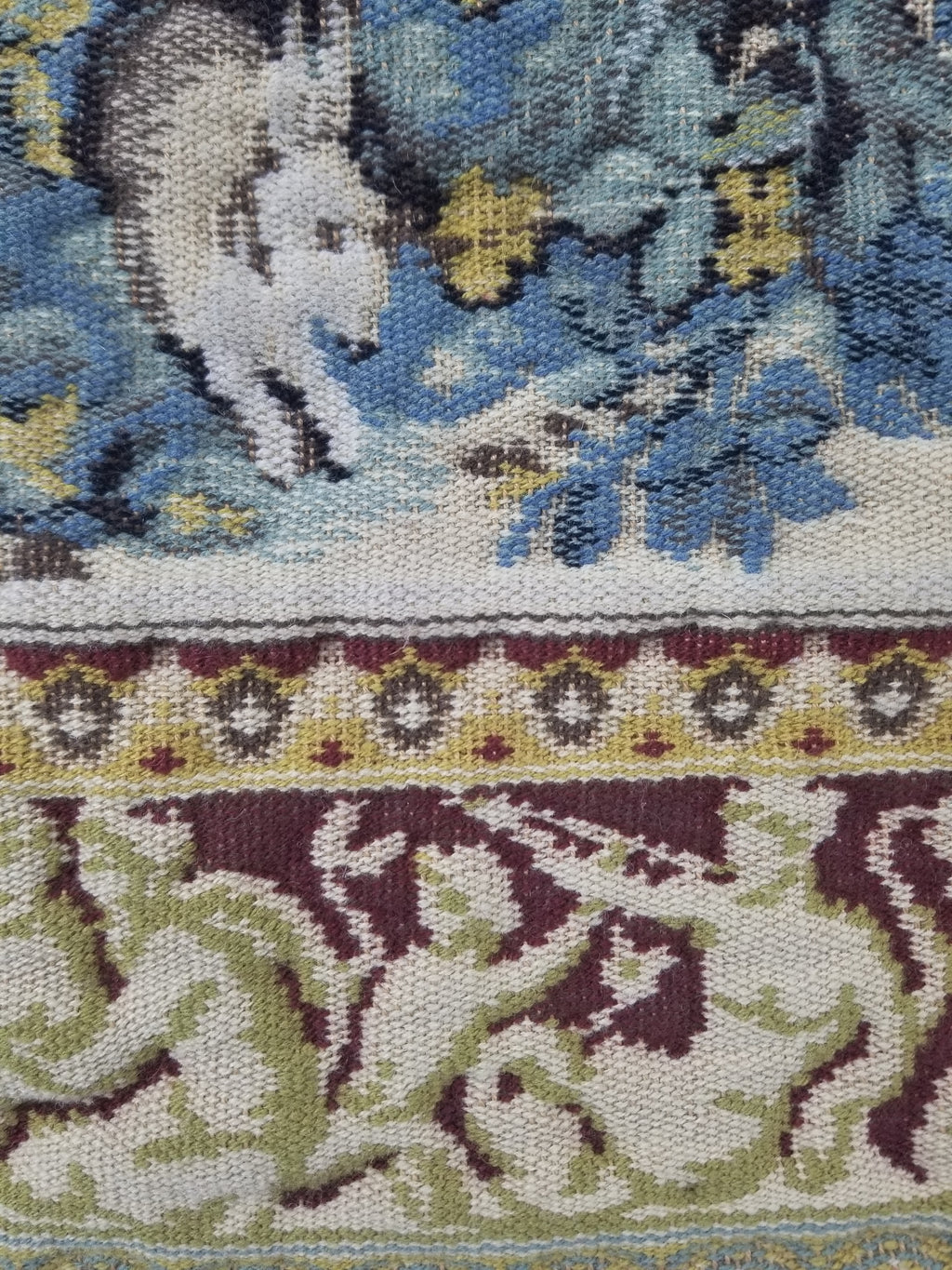 Antique European Handmade Medieval Hunting Scene Tapestry 200x140cm