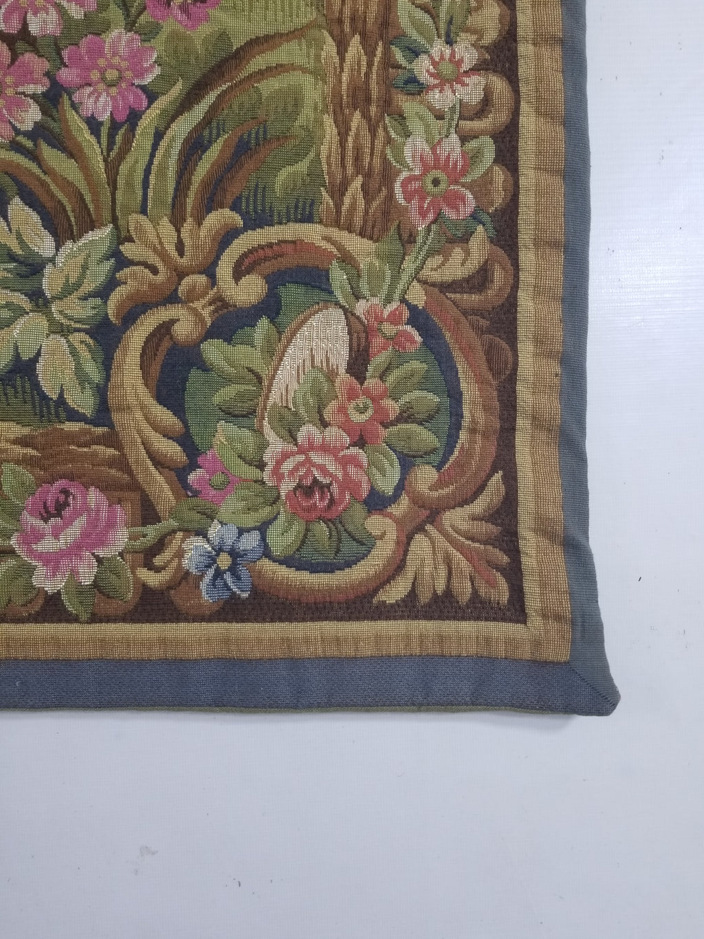 Antique French Rococo Romantic Scene Jacquard Woven Tapestry 195x1378cm
