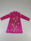 Antique Traditional Chinese Hand Embroidered Floral & Phoenix Motif Silk Coat