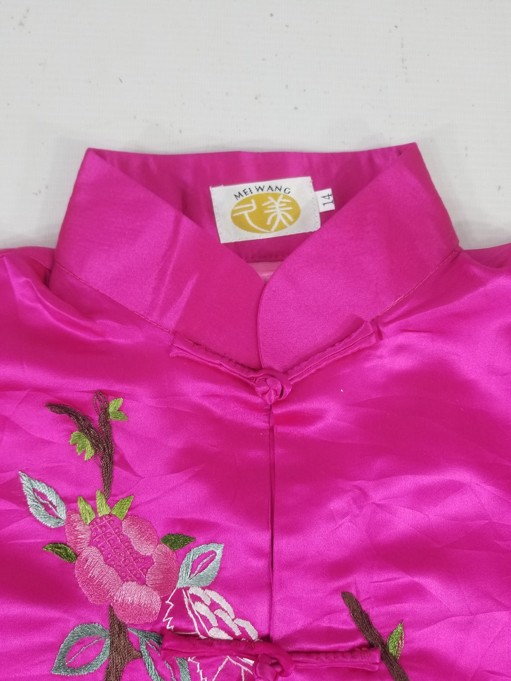Antique Traditional Chinese Hand Embroidered Floral & Phoenix Motif Silk Coat