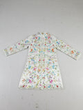 Antique Chinese Hand Embroidered Floral & Exotic Bird Mandarin Collar Silk Coat