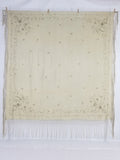 Antique Chinese Silk Hand Embroidered Floral Elizabeth Piano Shawl 168x162cm