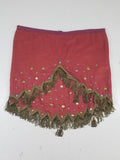 Antique European Sequins & Beadwork Metallic Trim Skirt 140x68cm