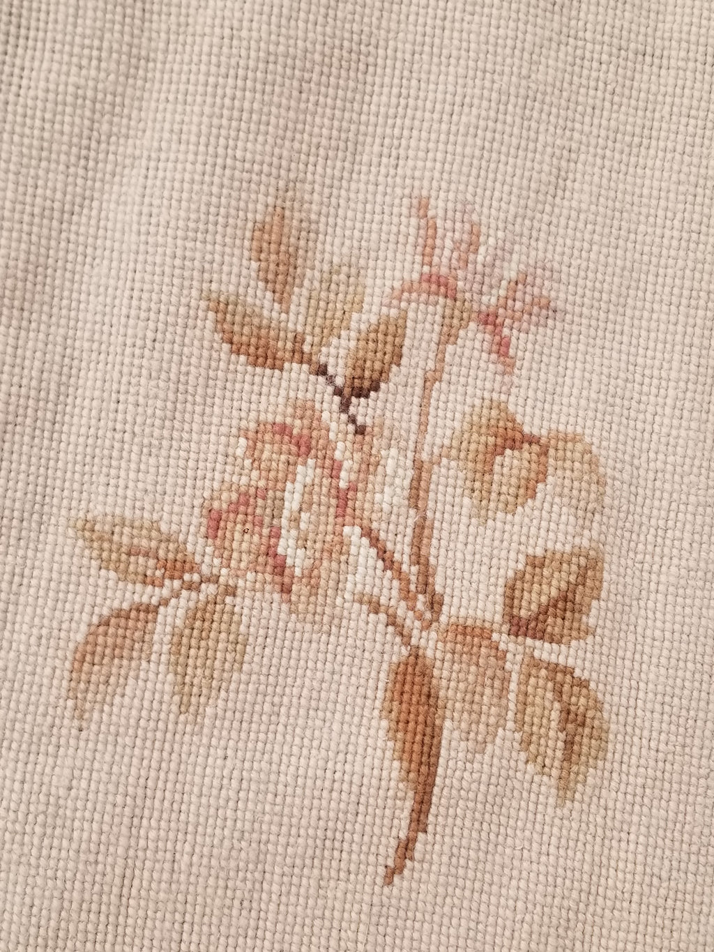 Antique French Aubusson Ornate Floral Wool Area Rug 355x257cm