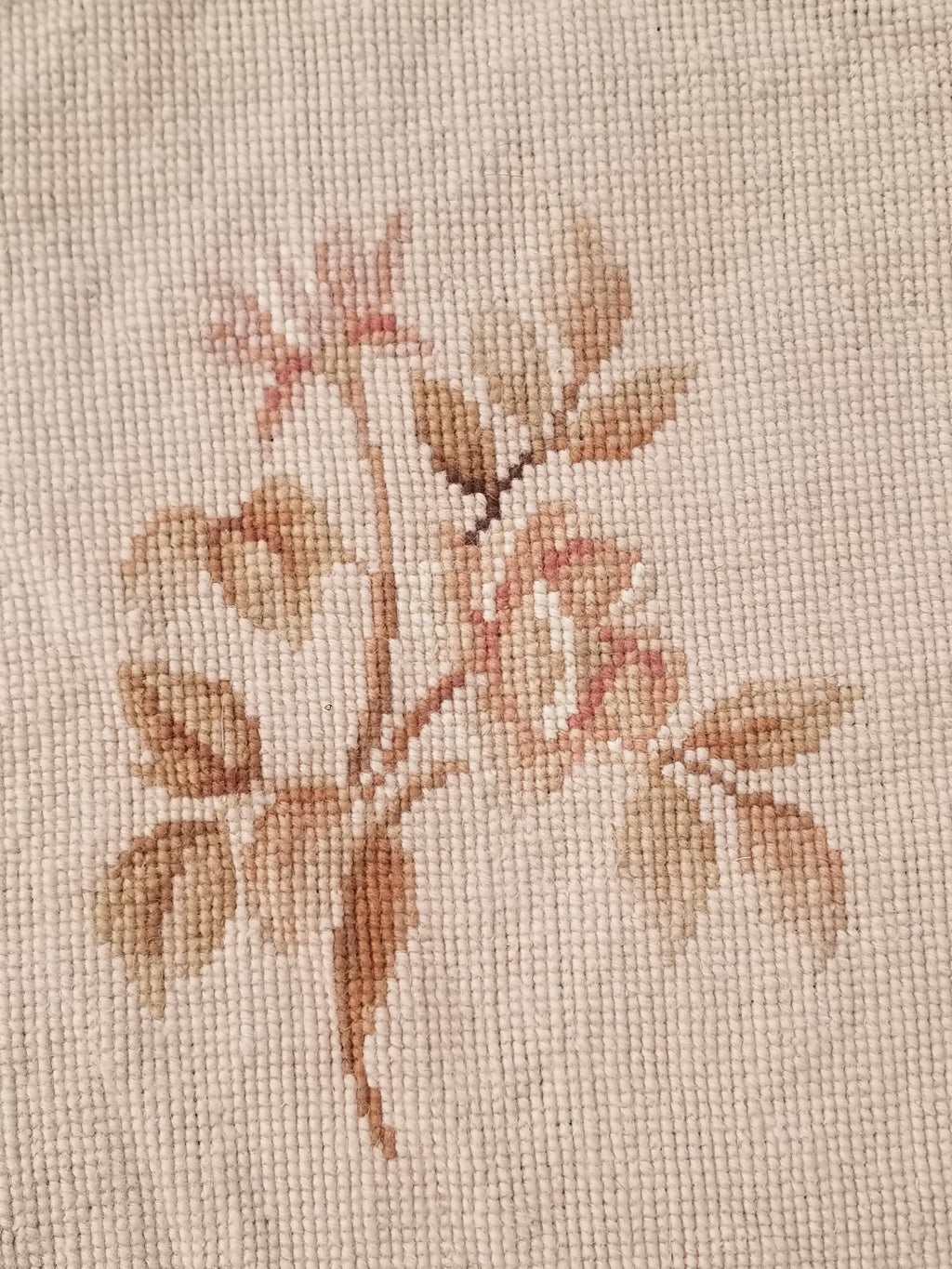 Antique French Aubusson Ornate Floral Wool Area Rug 355x257cm